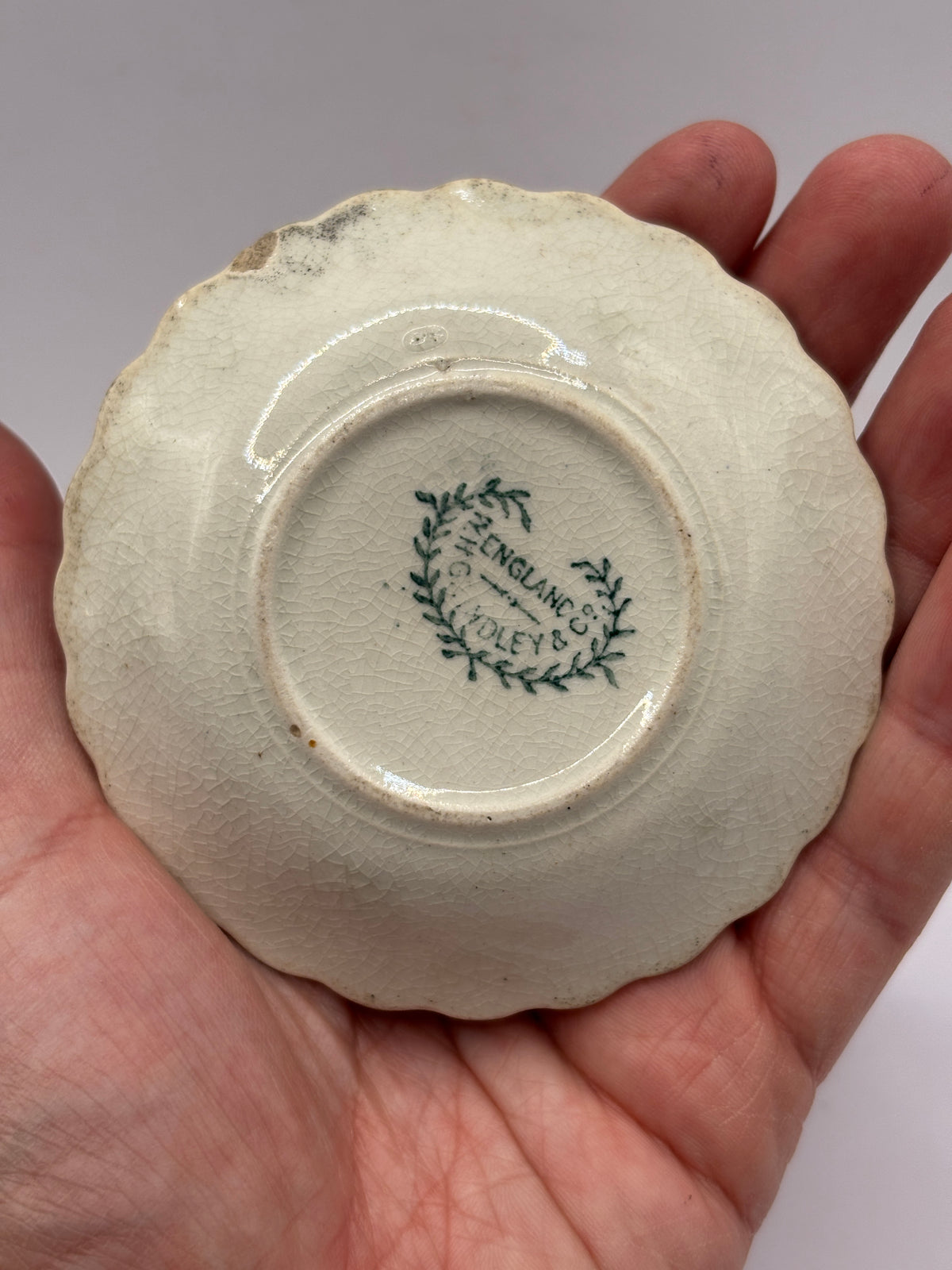 old small dolls house chicken plate
