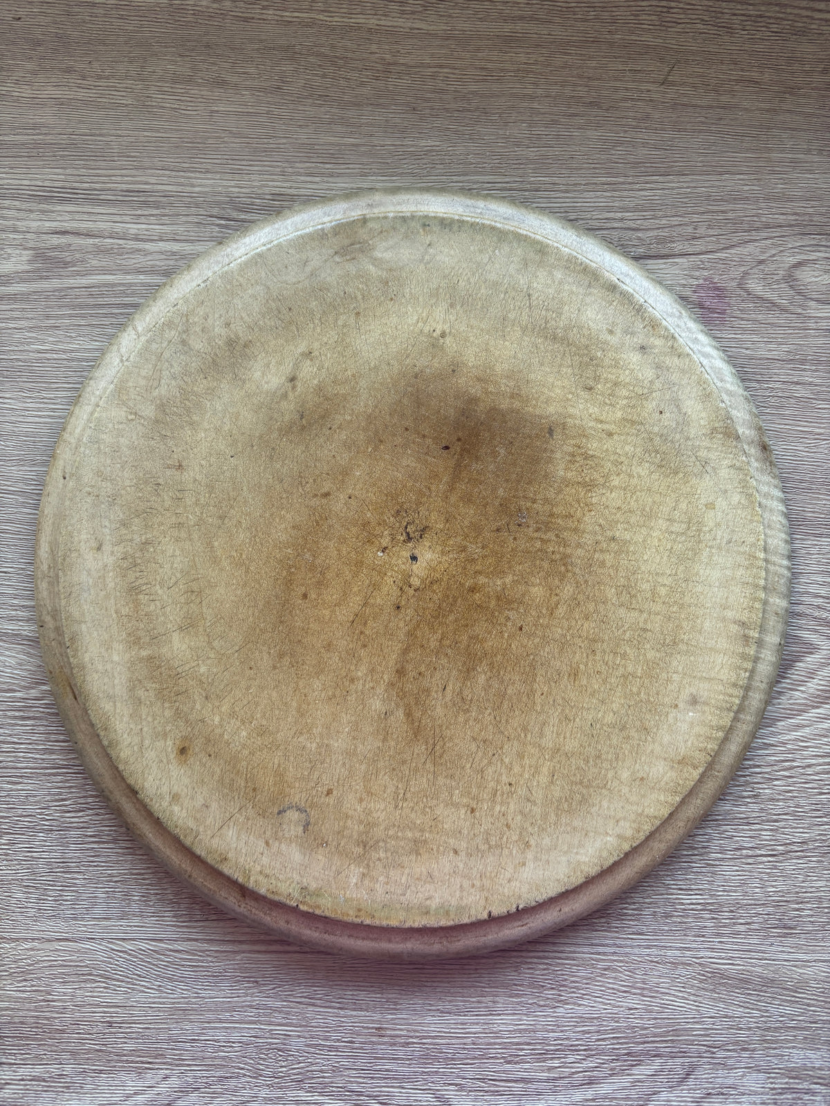 Old wooden carved bread board