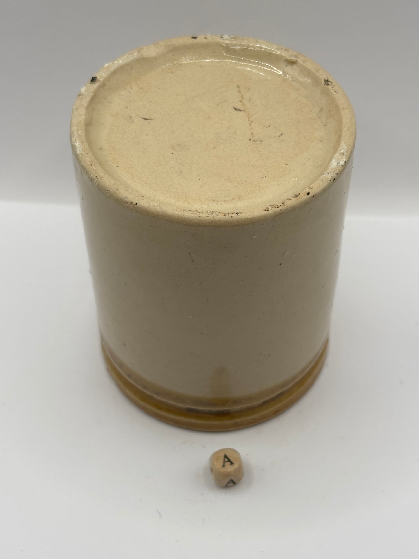 Old 1lb brown top jam & marmalade pot (a)
