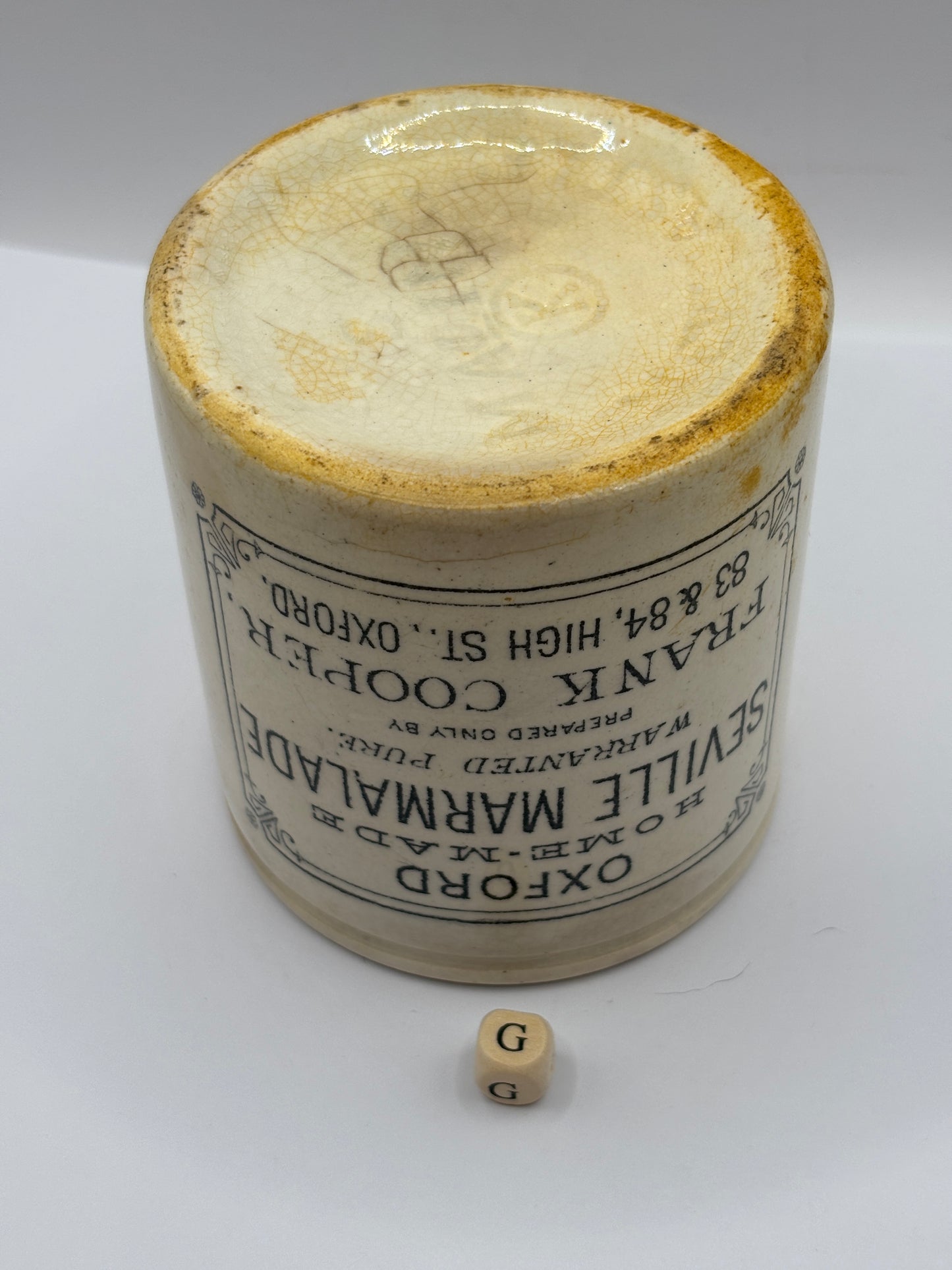 Old 1lb Frank Cooper marmalade Jar (G)
