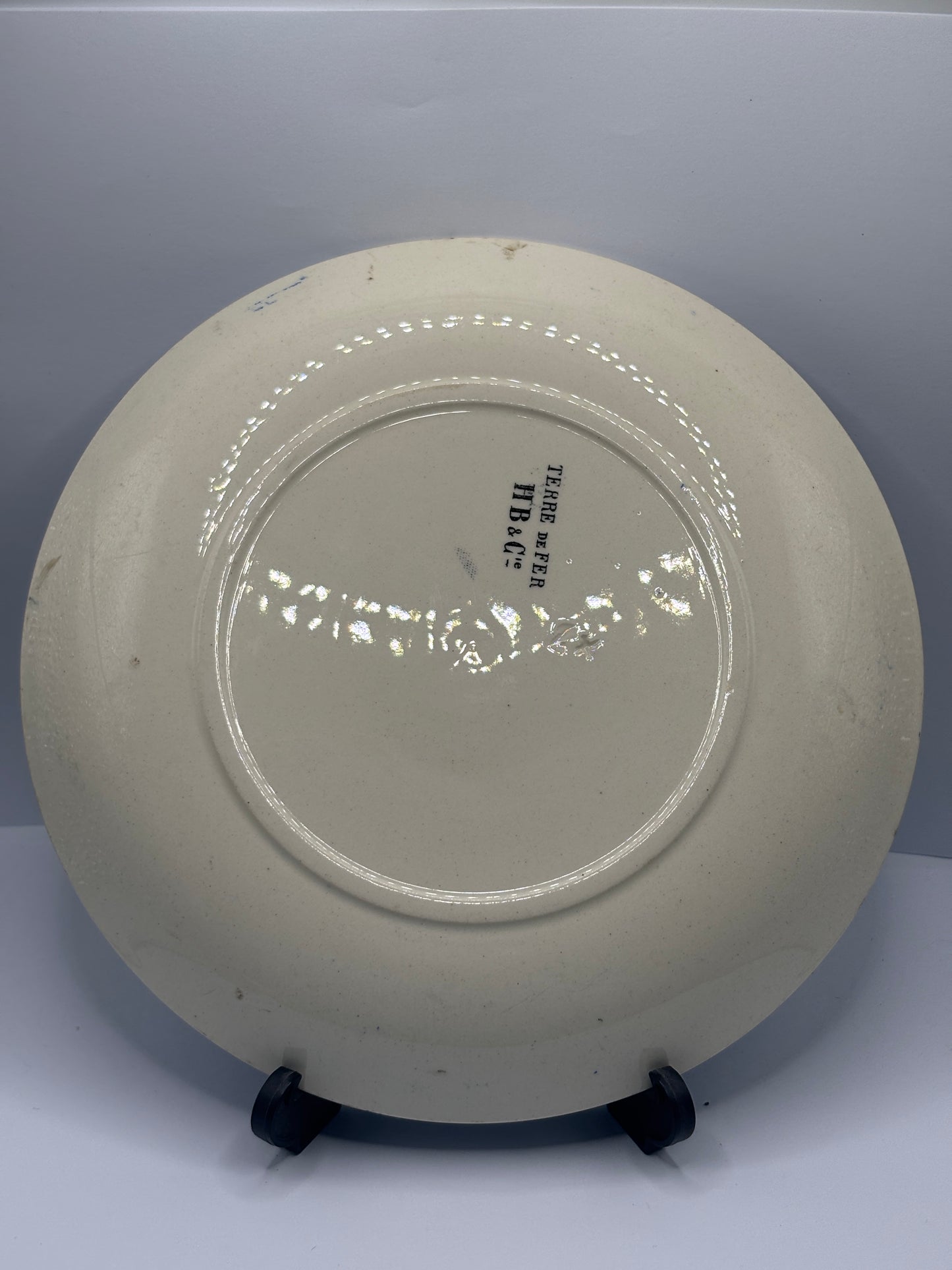 Antique french porcelain plate, mid 19th century