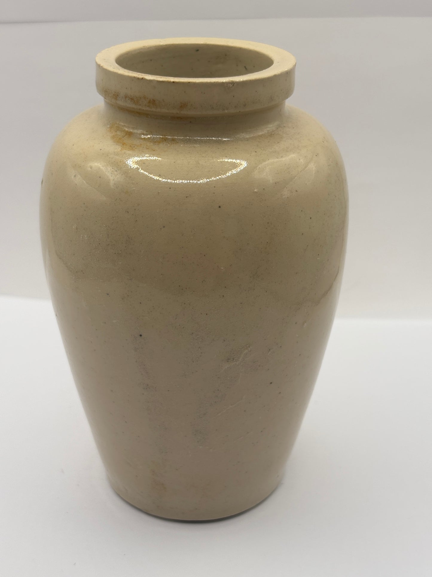 Old stoneware advertising Virol jar 13.5cms