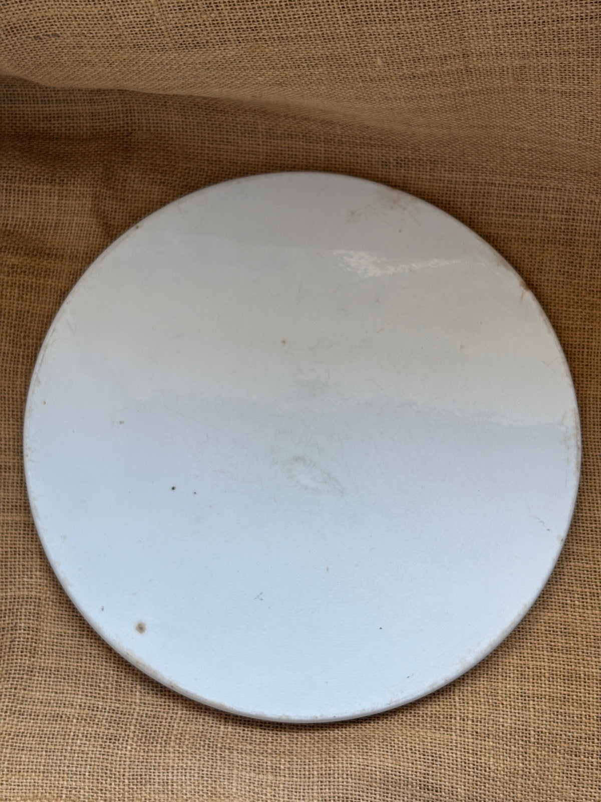 Old ironstone advertising scale plate