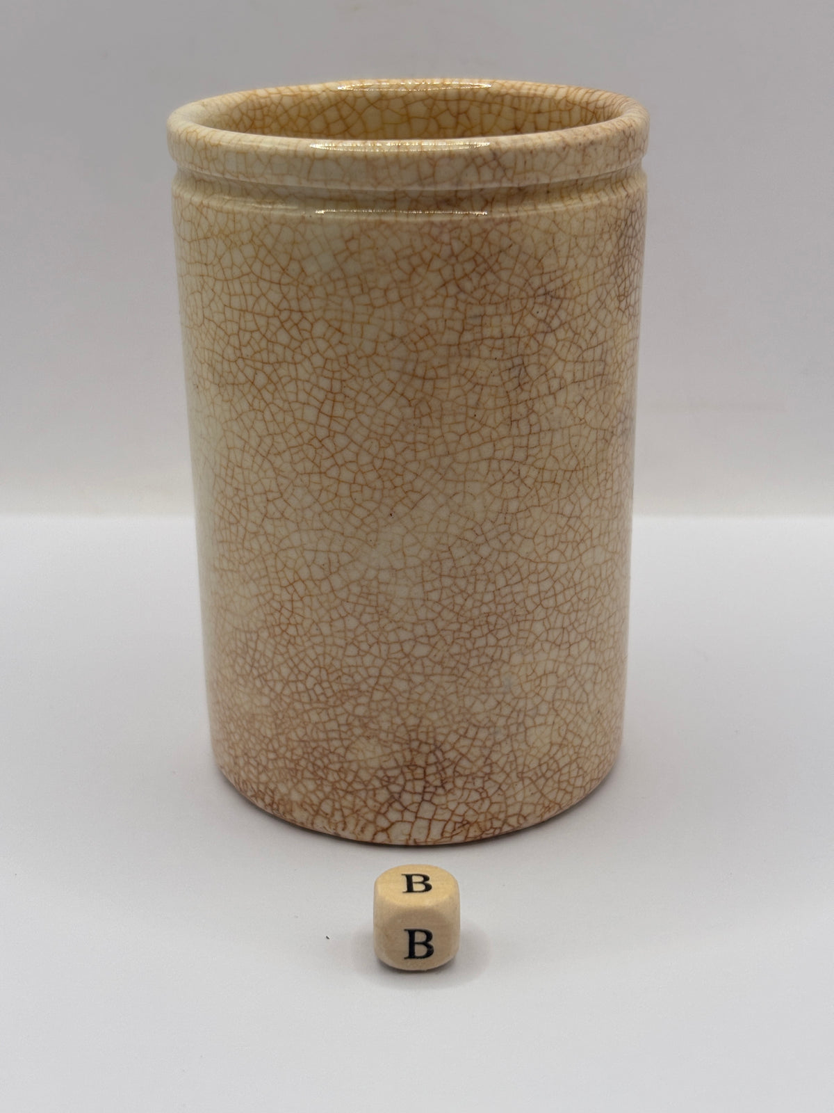 old tall stoneware pot (B) 9cms