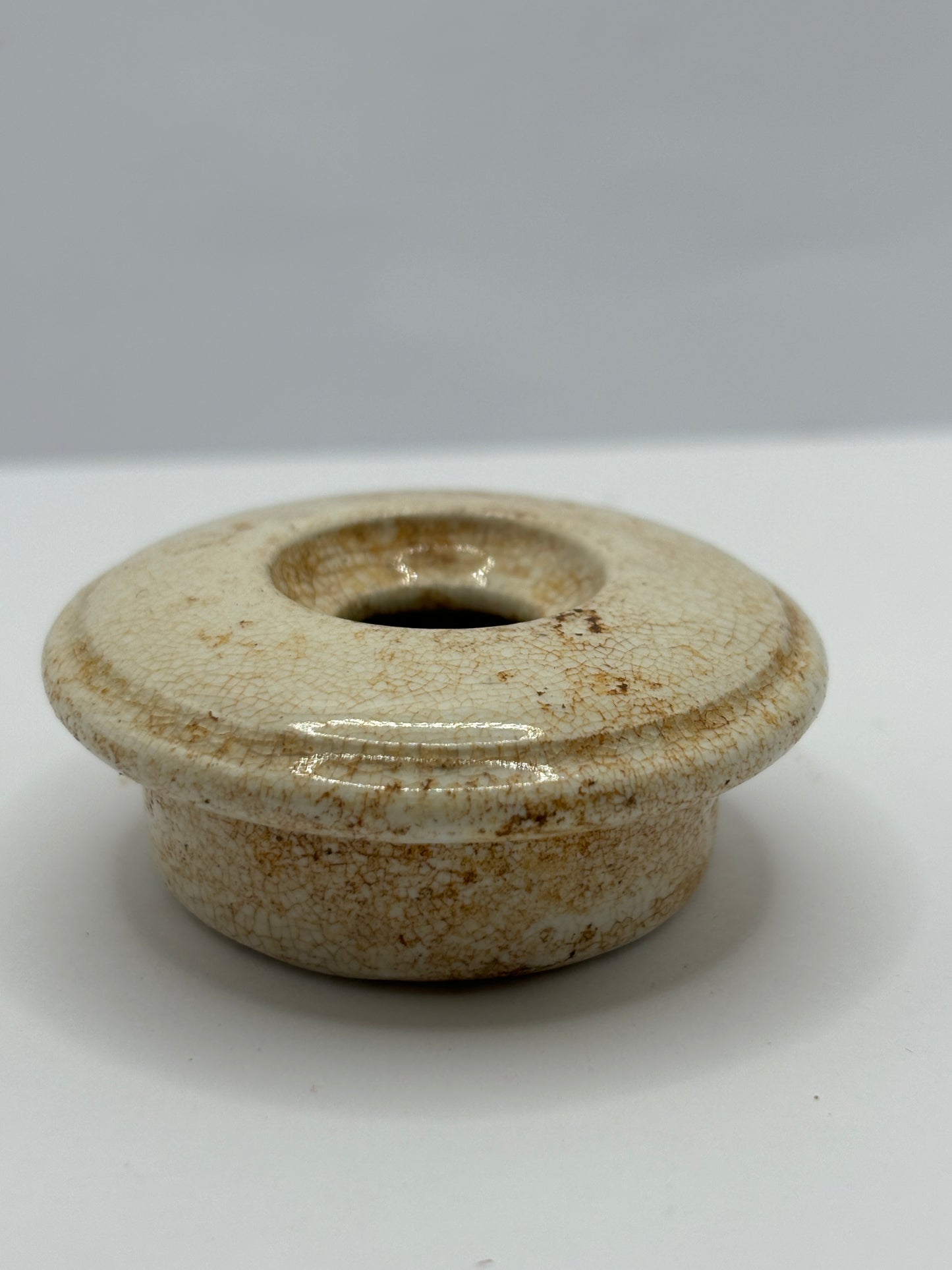 Old round stoneware ink