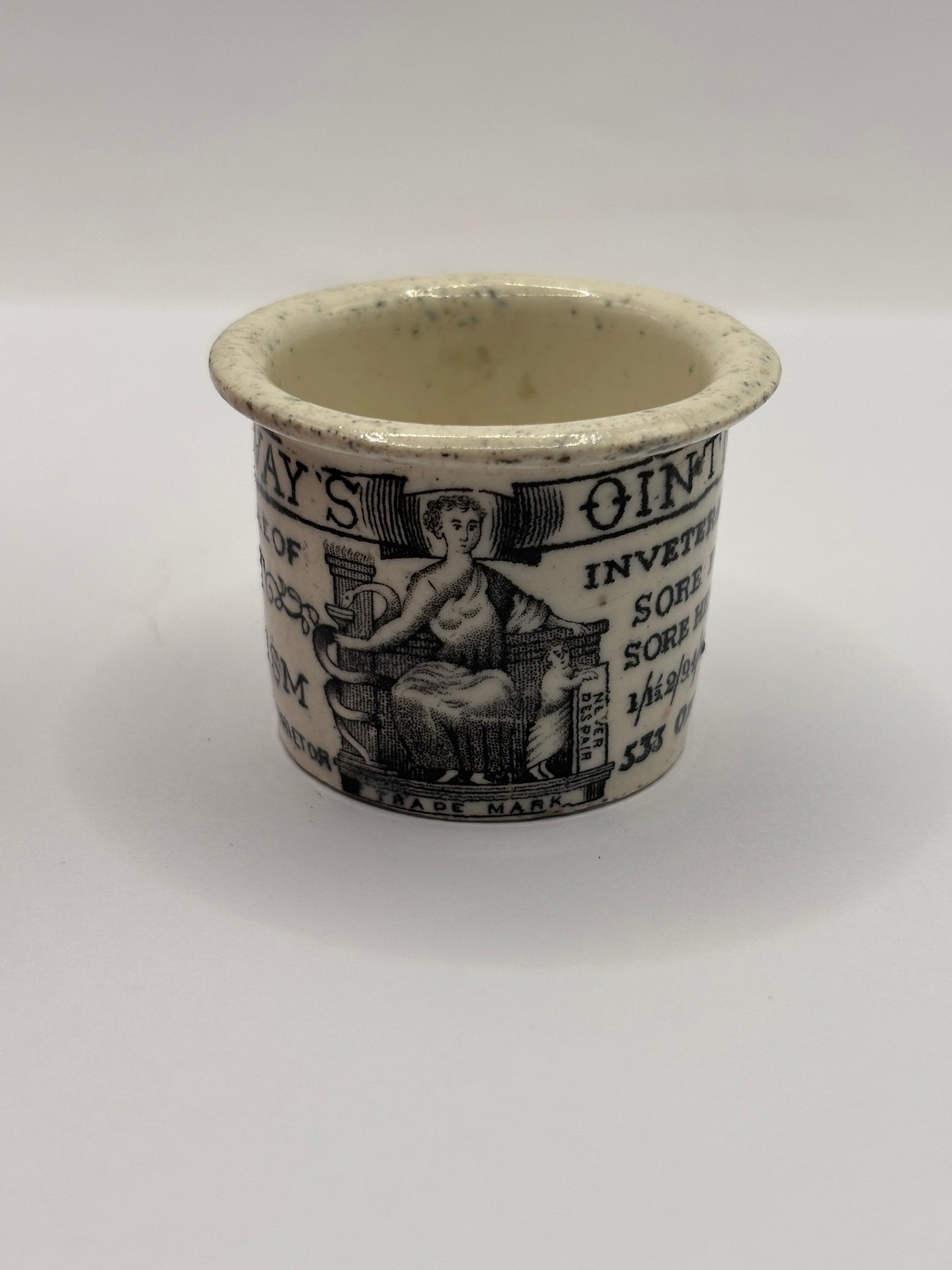 Old advertising ointment pot, Holloways ointment
