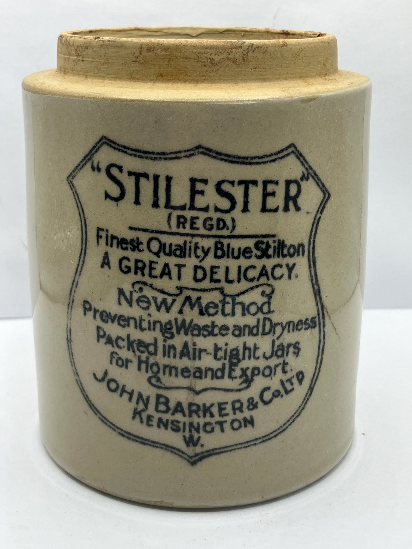 Stilester stoneware cheese jar