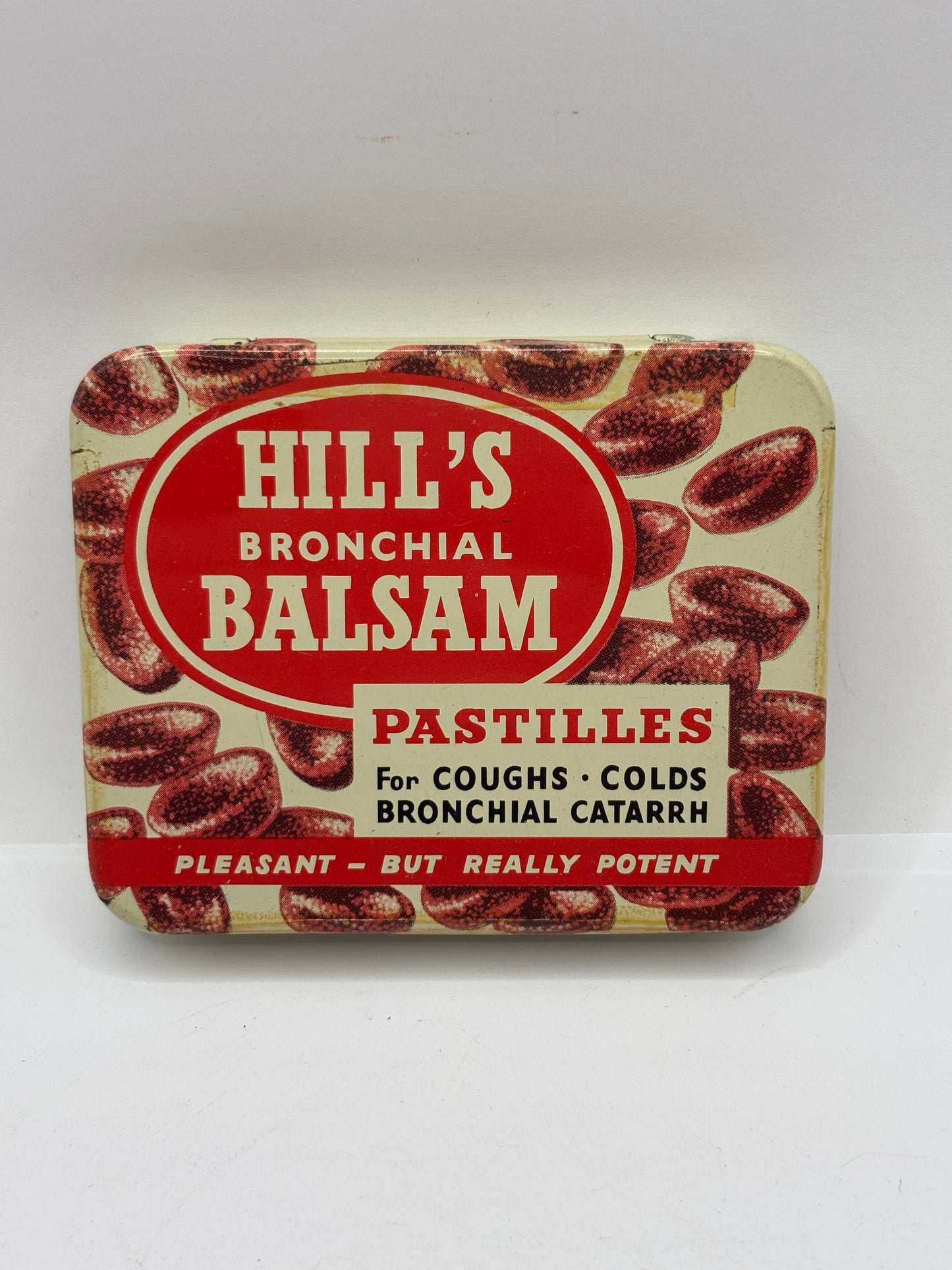Old advertising tin, Hills Bronchial balsam
