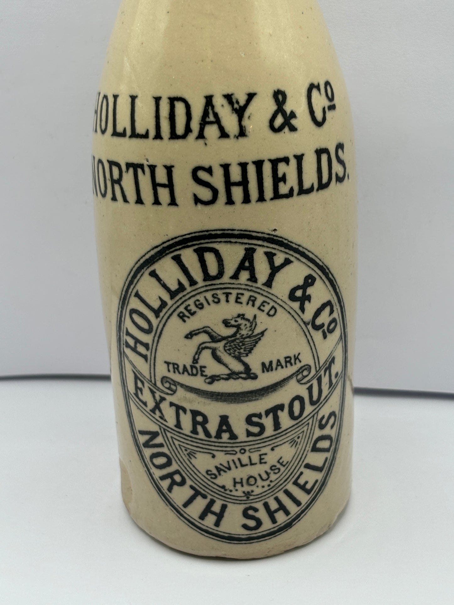 Old North sheilds stout bottle, Holliday & Co