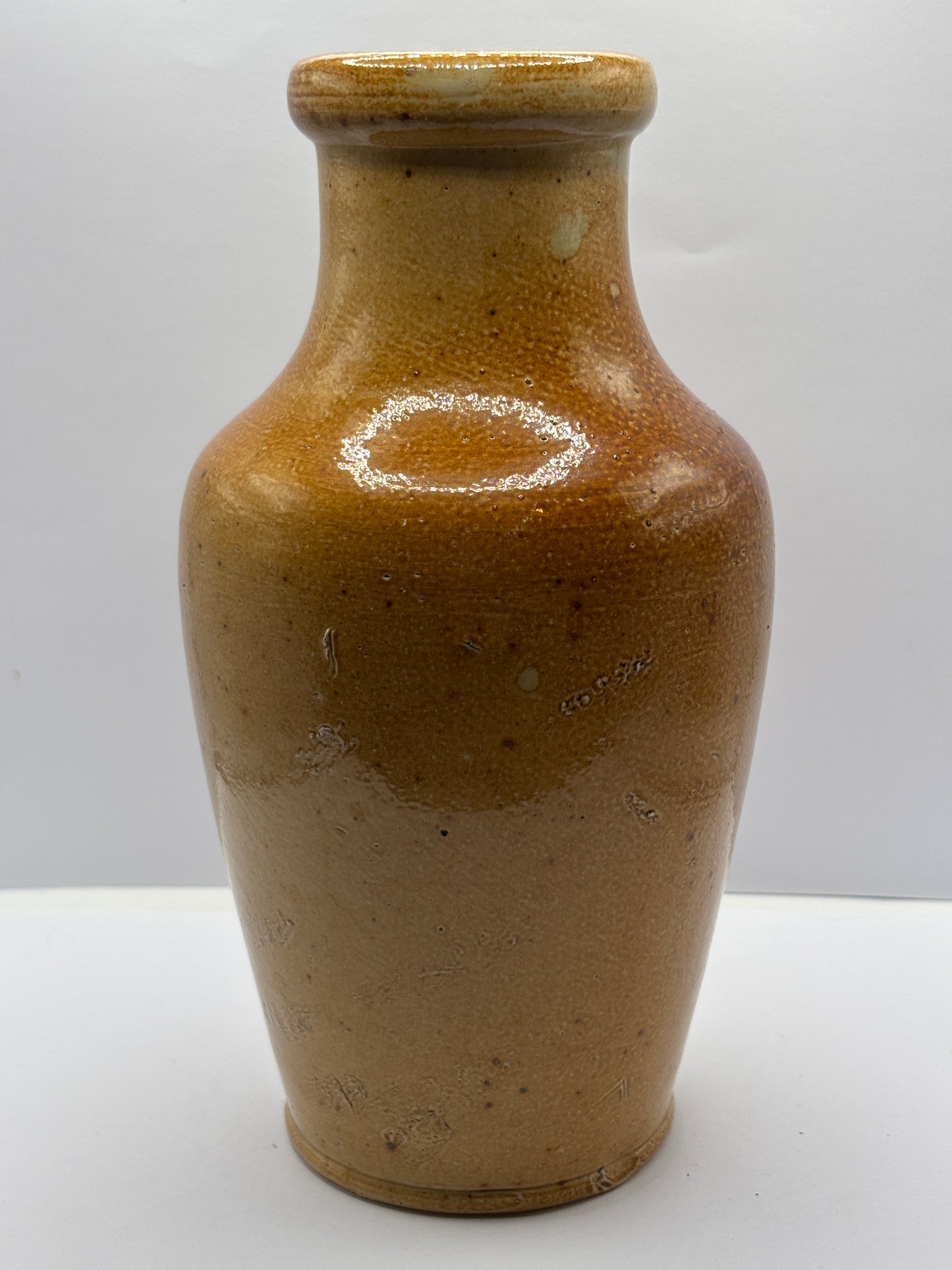 Old brown stoneware jar/vase