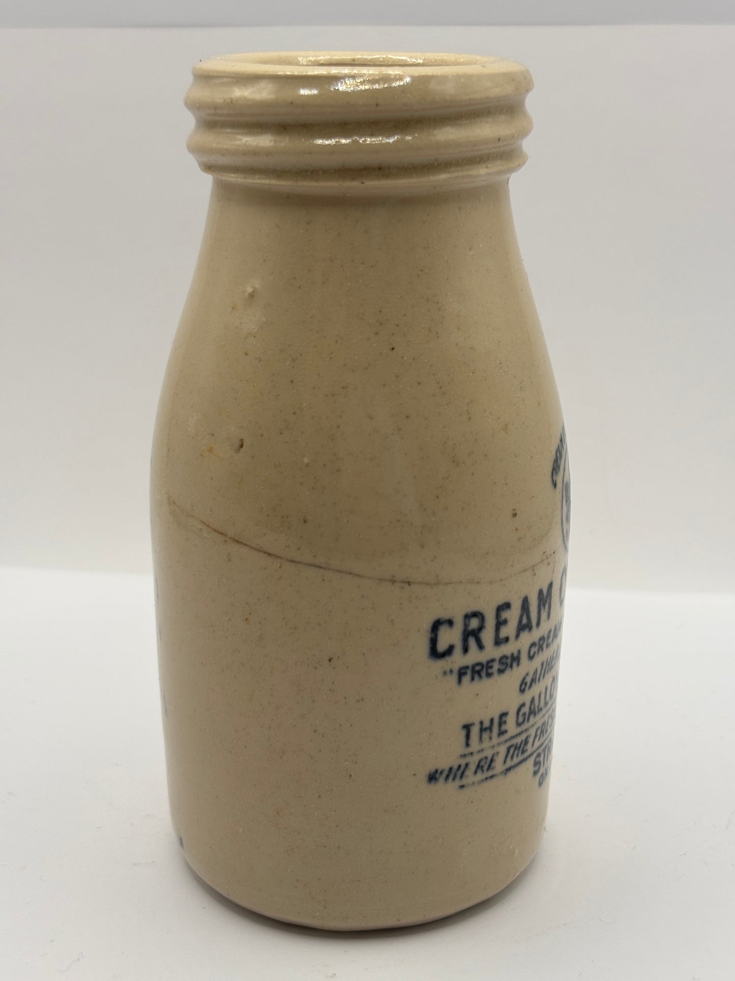Old advertising cream pot, Cream o’ Galloway