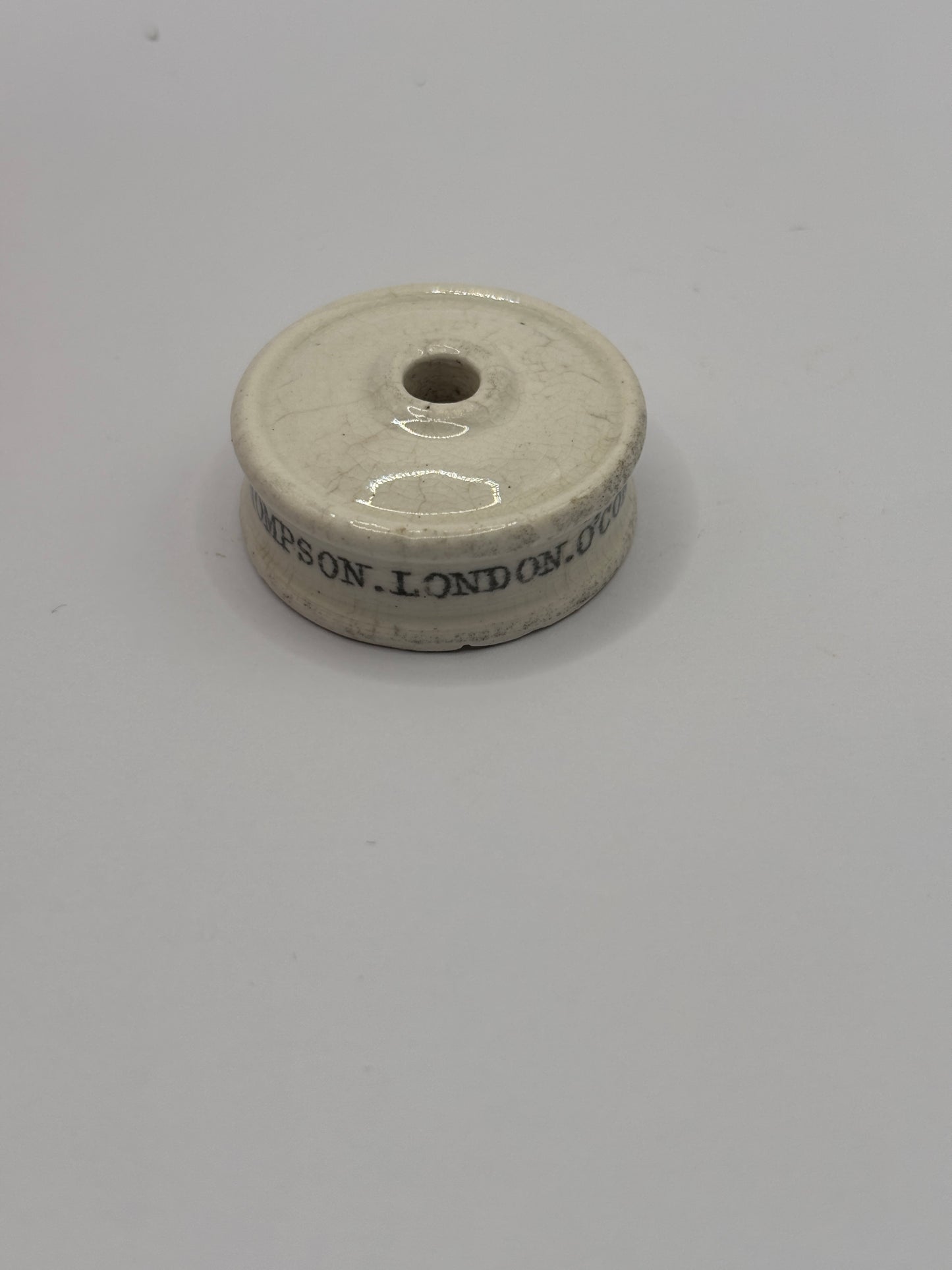 Old early advertising baby feeder lid, S.maw son & thompson feeding lid