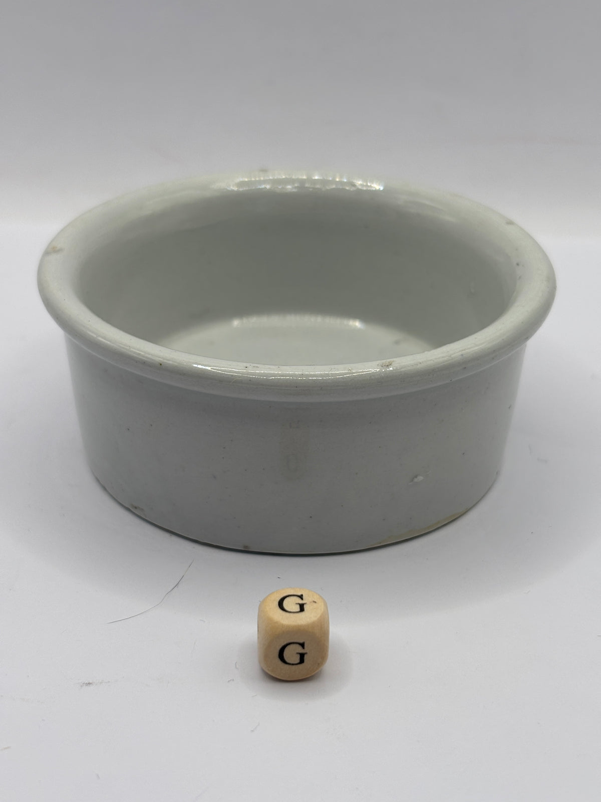 Old advertising meat paste pot, Plumtree home potted meats (G)