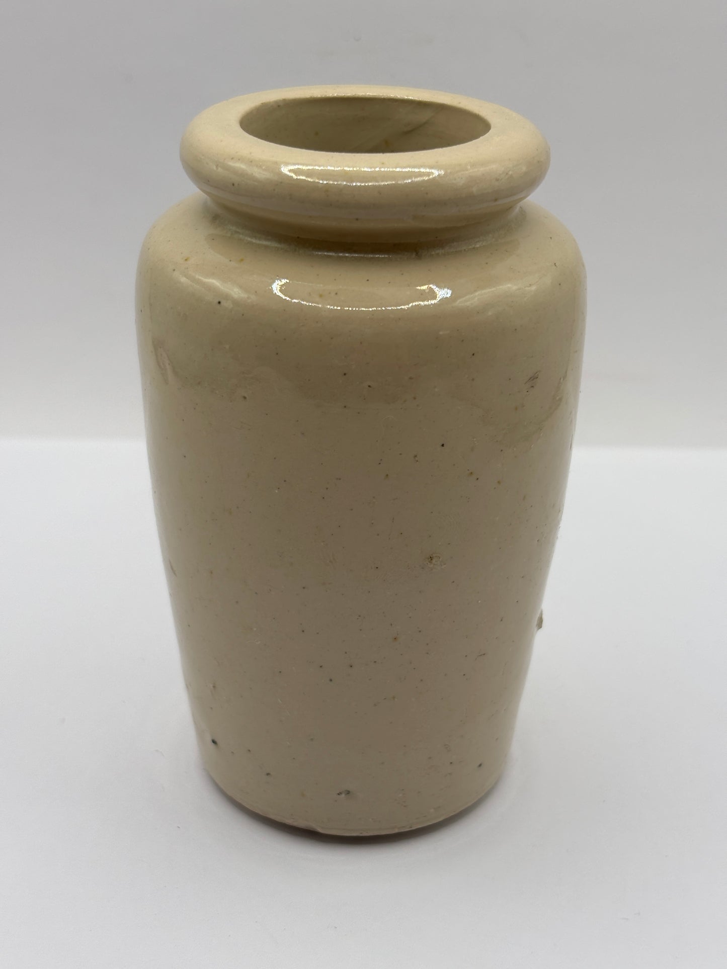 Old advertising stoneware cream pot, Pure double cream. The united creameries
