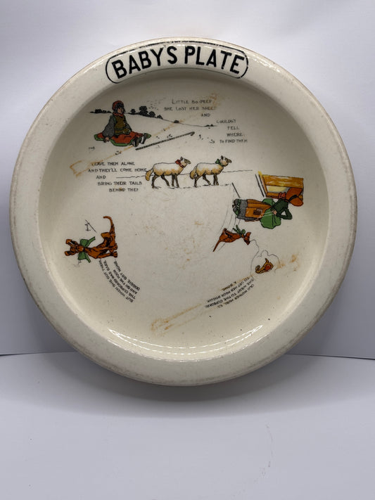 Old nursery rhyme babys plate