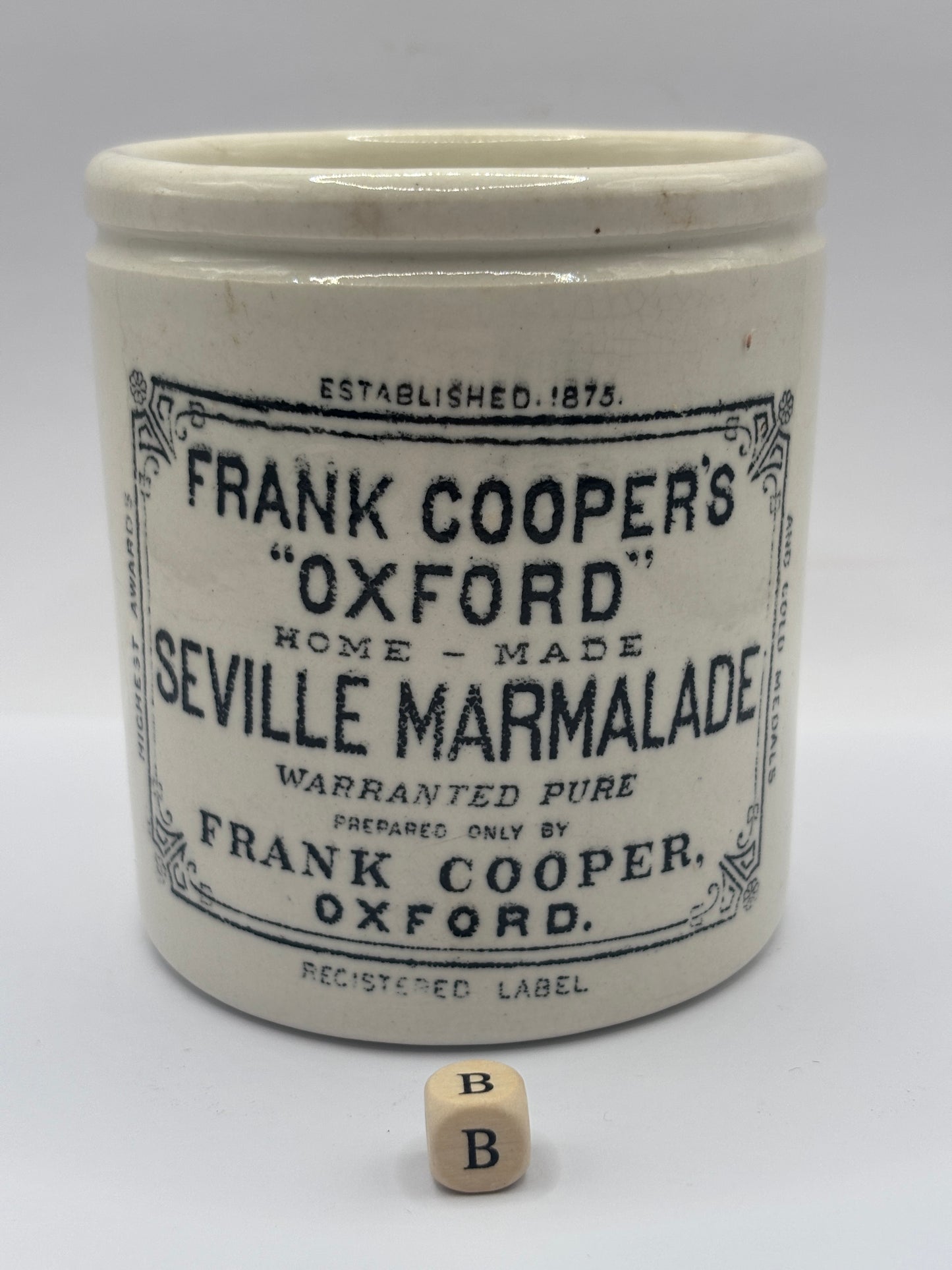 Old 1lb Frank Cooper marmalade Jar (B)