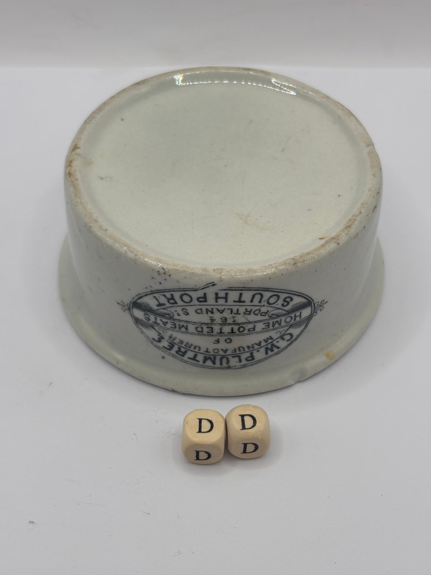 Old Plumtree advertising meat paste pot (DD)