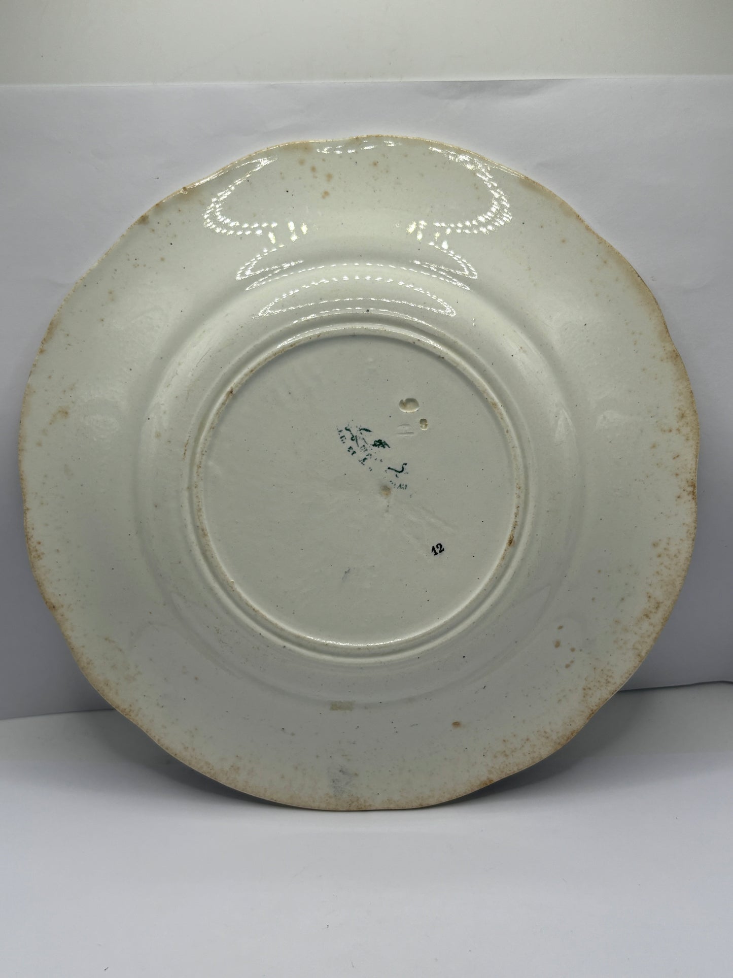 Antique french porcelain plate, mid 19th century