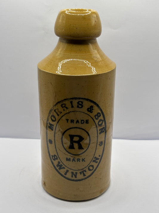 Old stoneware ginger beer bottle, Morris & son Swinton