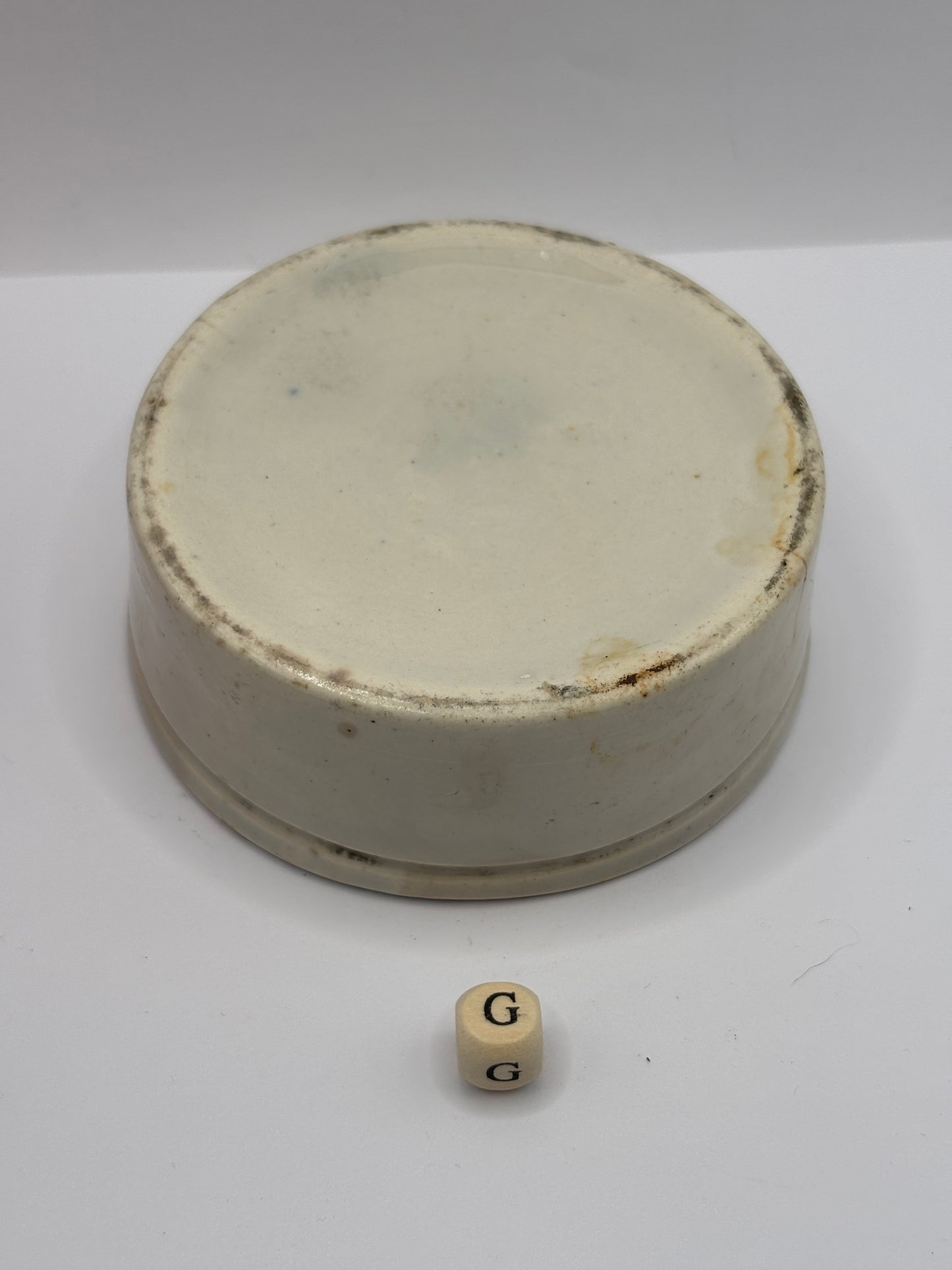Old plain stoneware meat paste pot, potted meat (G)