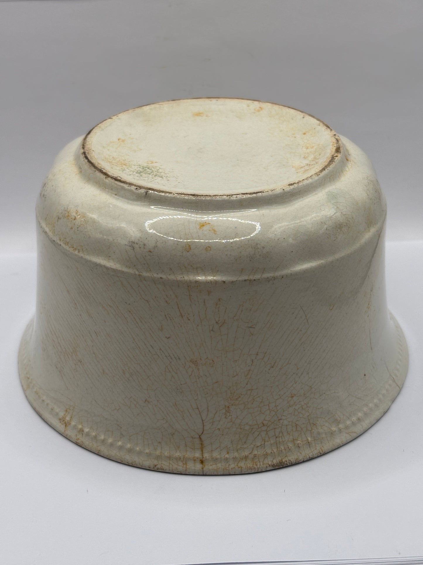 Old stained & crazed bowl