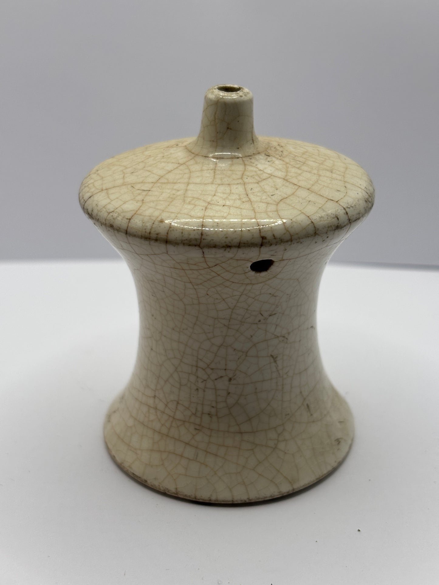 Old advertising pie funnel, The Gourmet Pie funnel, stained & crazed