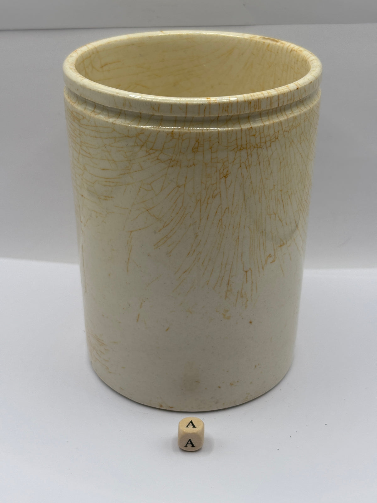 Old 2lb stoneware marmalade pot, James Keiller Dundee marmalade (a)