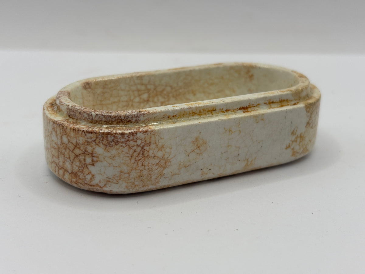 Old unusual stoneware pot lid base