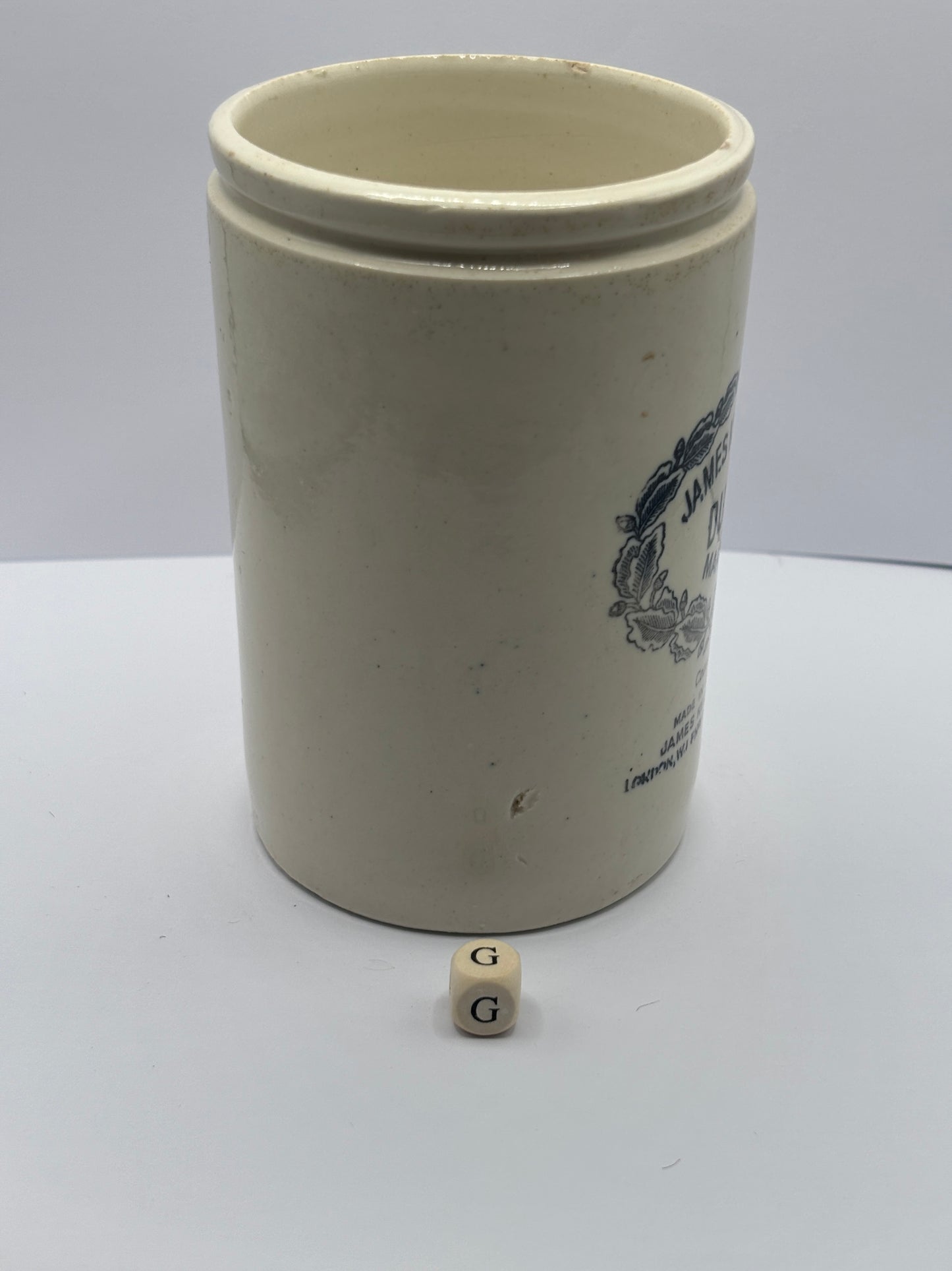 old 1lb James Keiller Dundee marmalade jar (G)