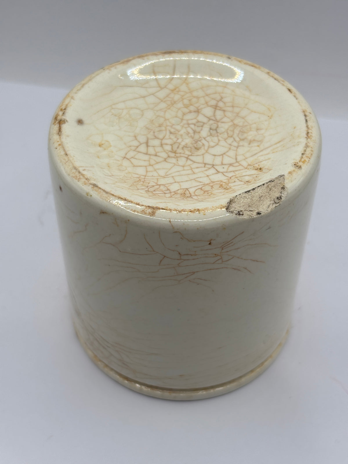 Old stoneware marmalade pot