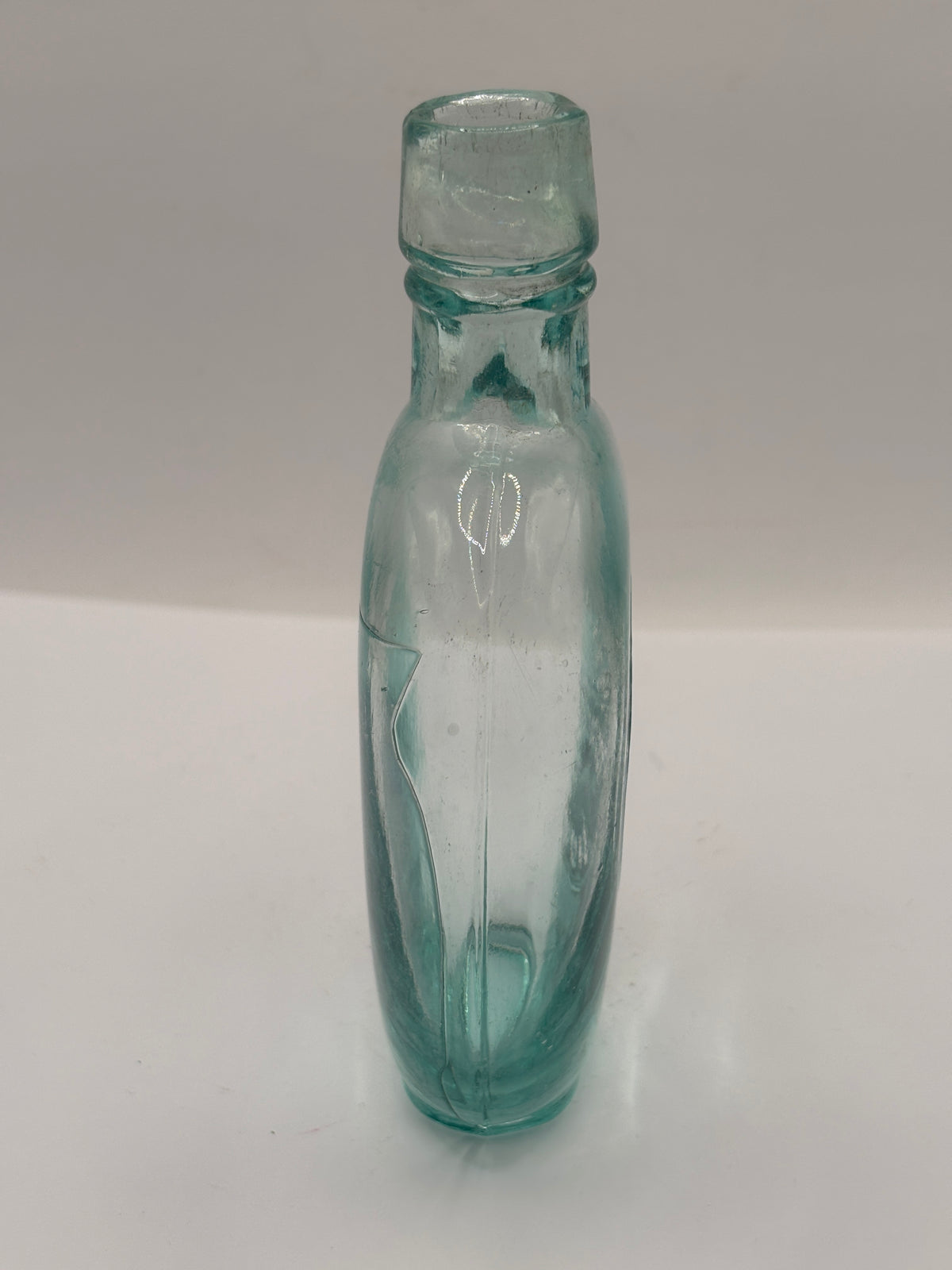 Old glass spirit flask, Whalley hotel