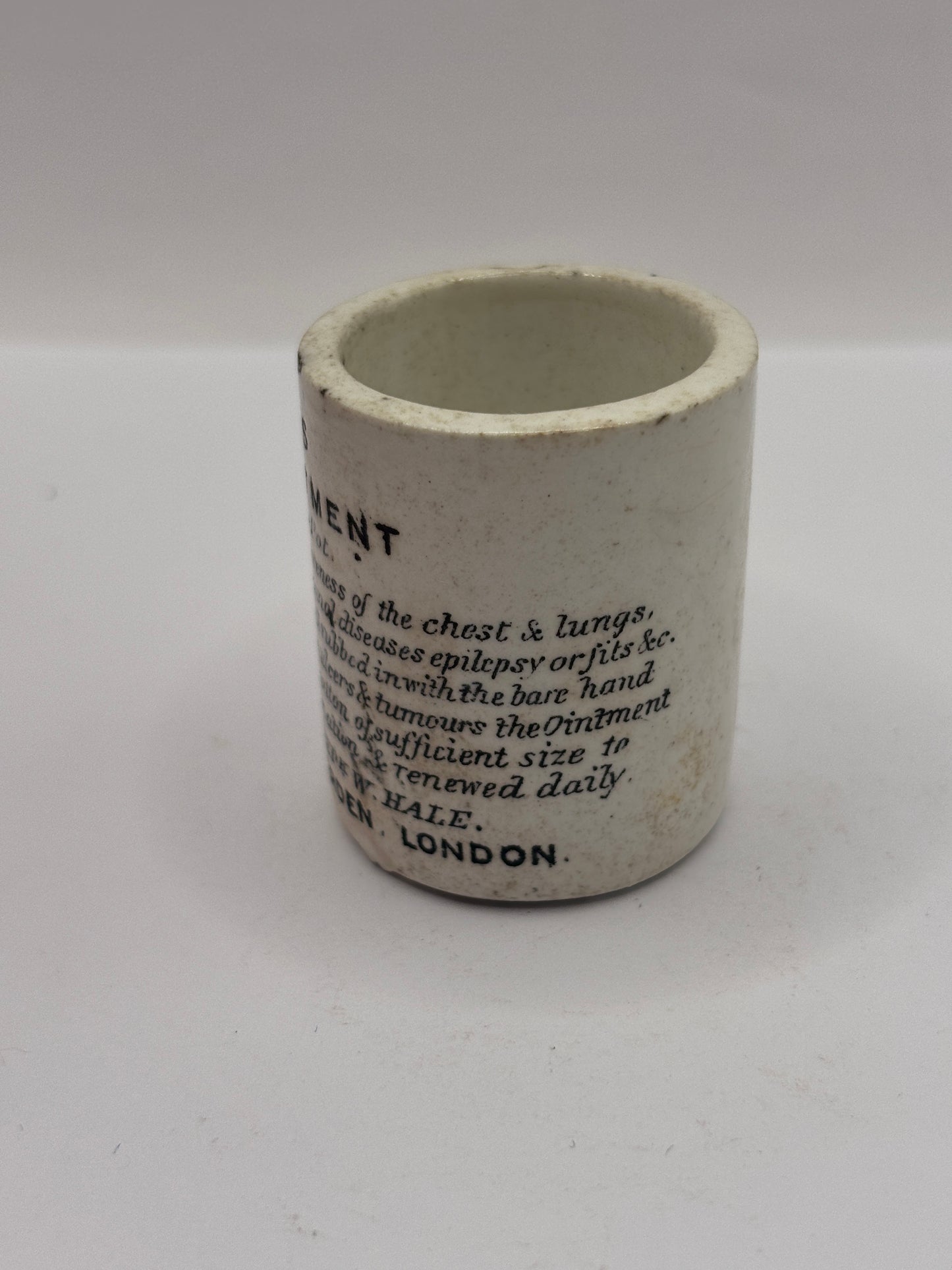Old advertising ointment pot, Natures herbal ointment 4cms