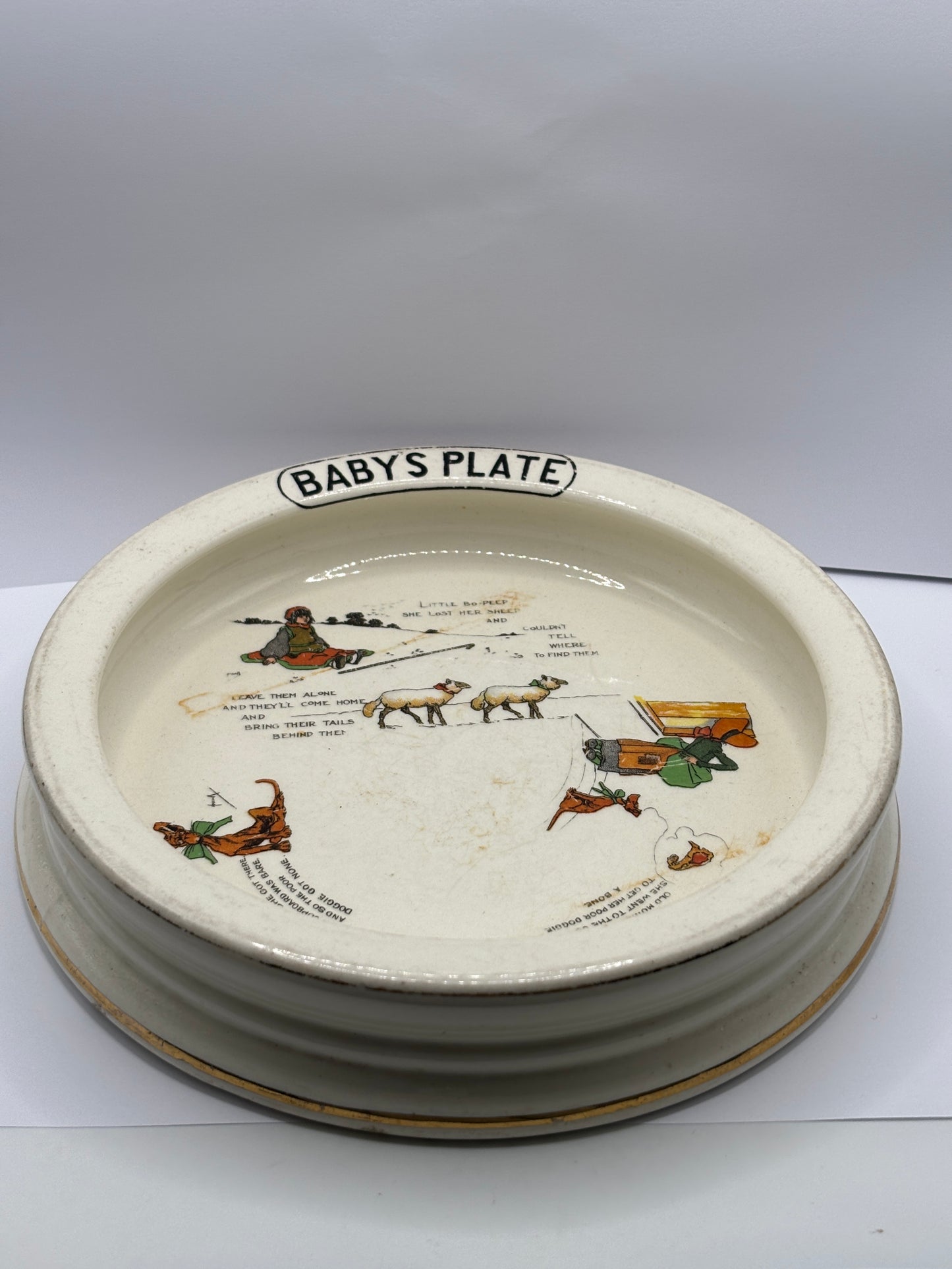Old nursery rhyme babys plate