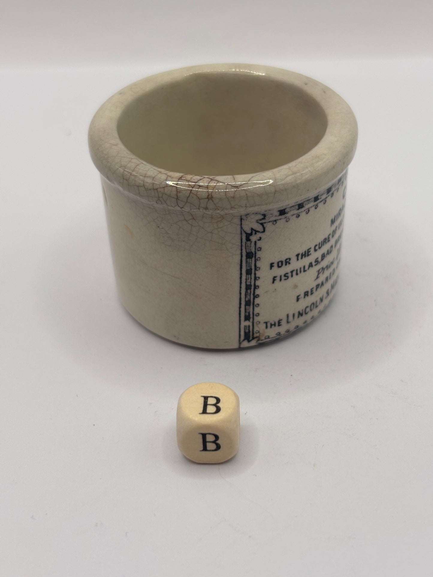 Old advertising ointment pot, clarkes miraculous salve ointment (B)