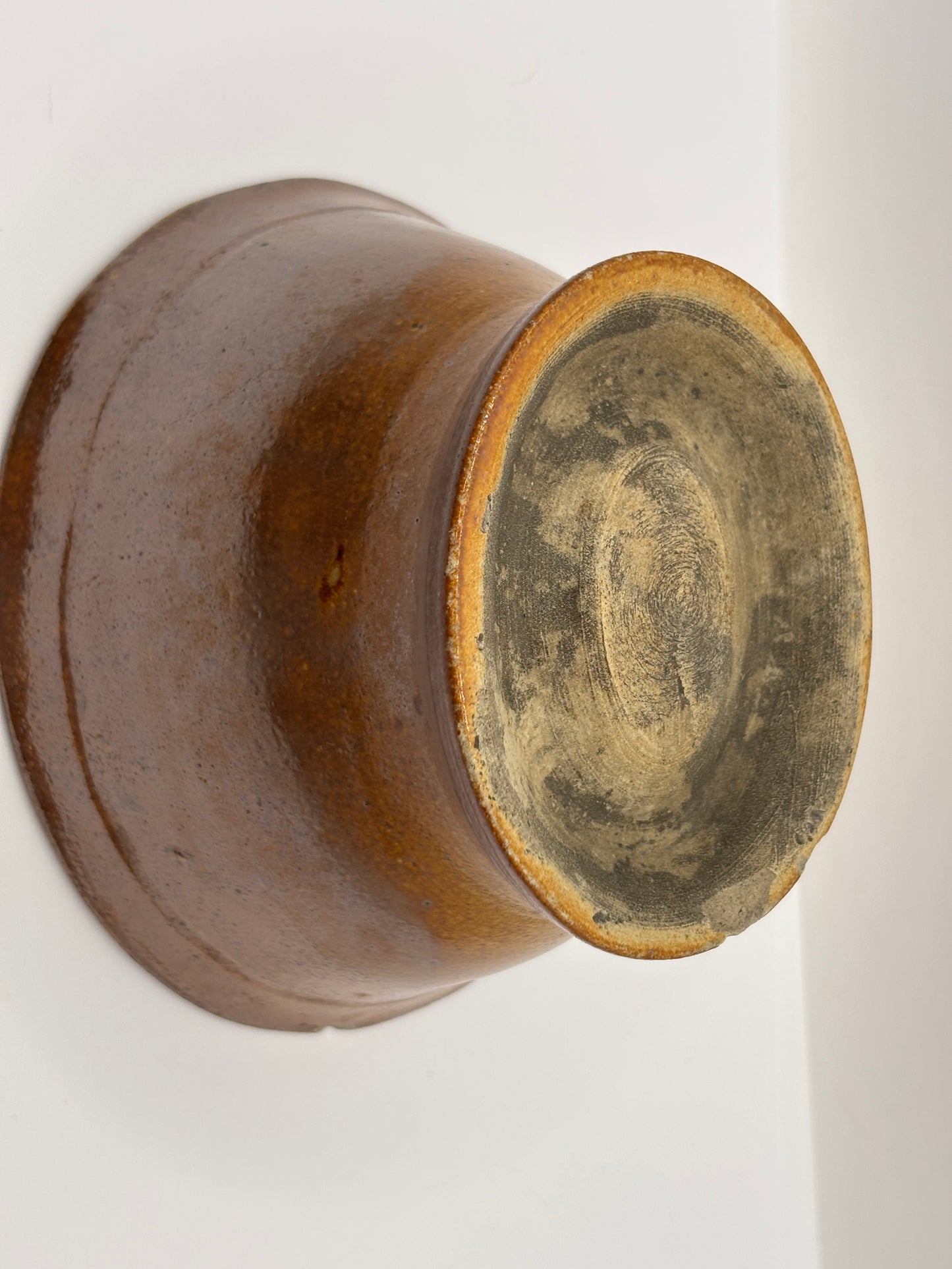 Old brown salt glaze jelly mould