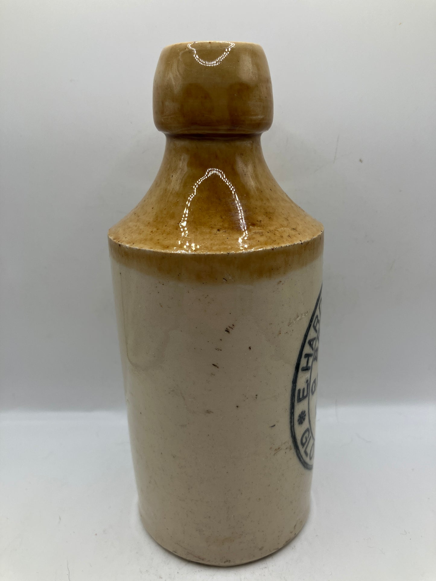 Stoneware ginger beer bottle, Gloucester