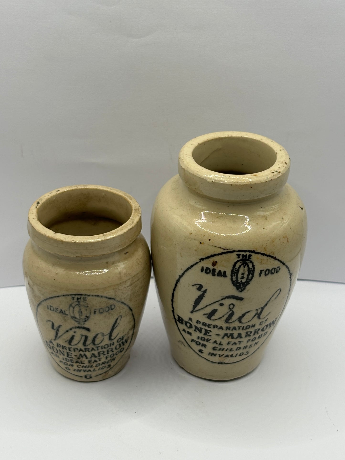 2 old virol jars