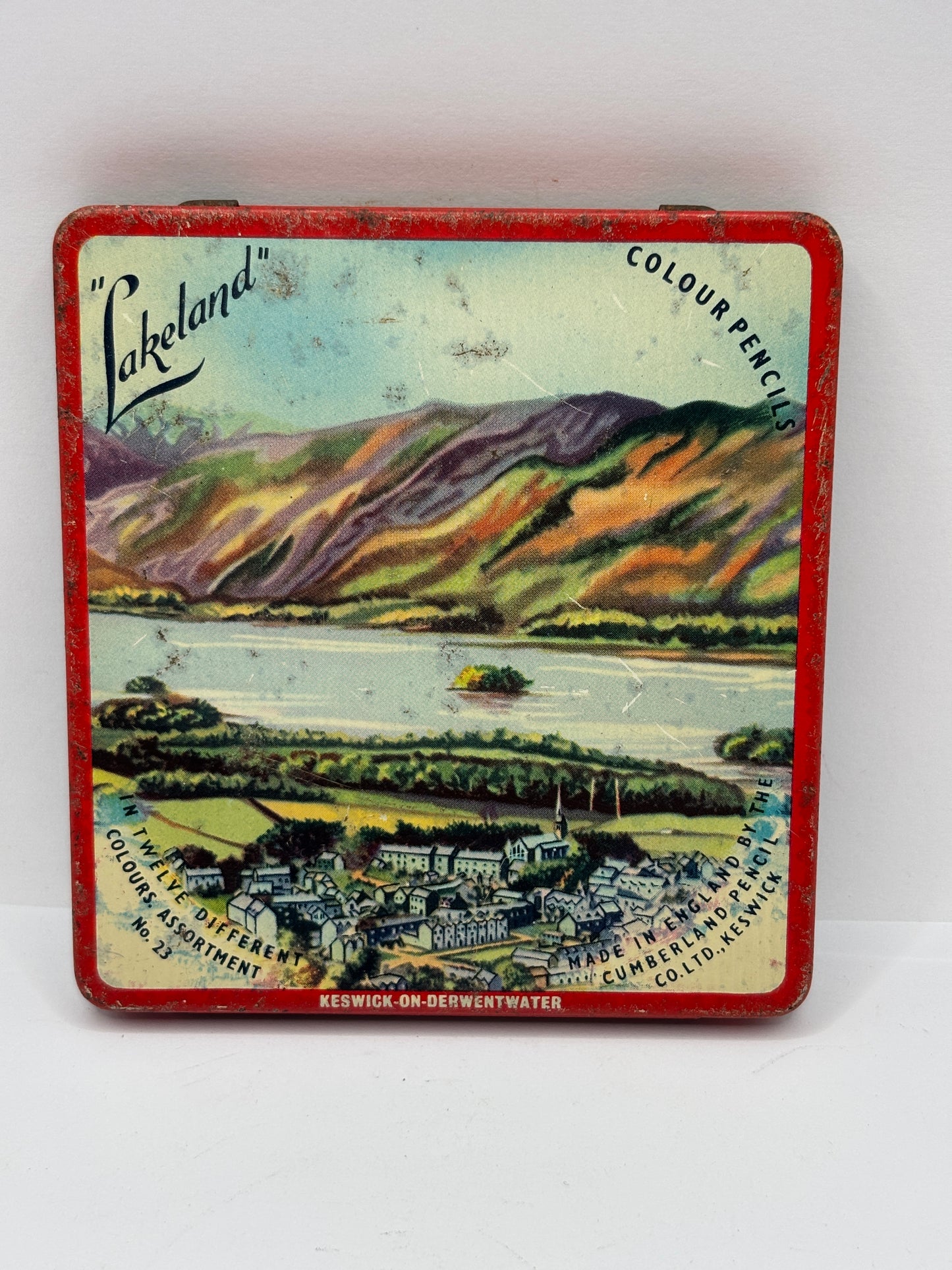 Old advertising tin, pencil tin