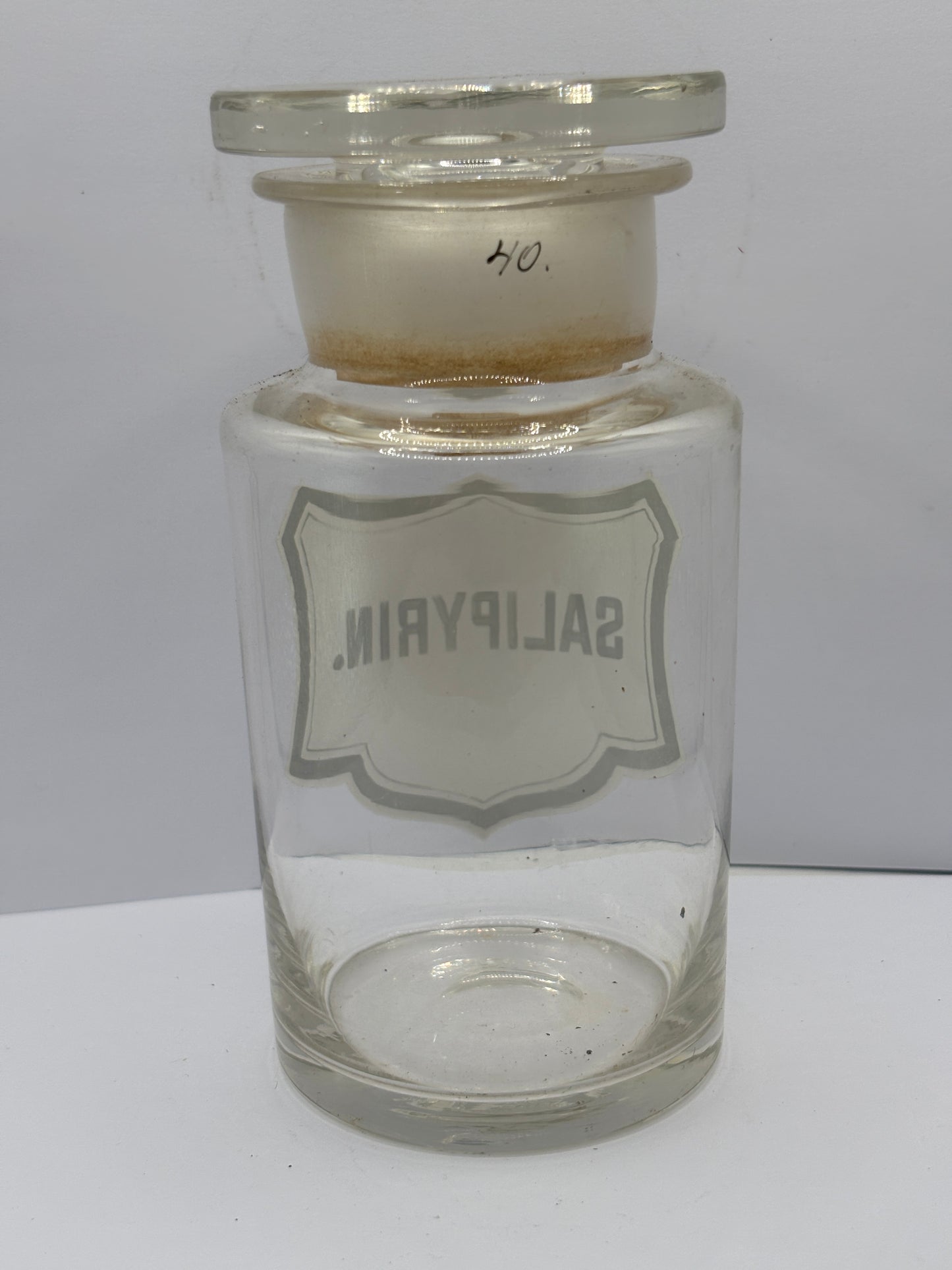 Vintage glass apothecary jar