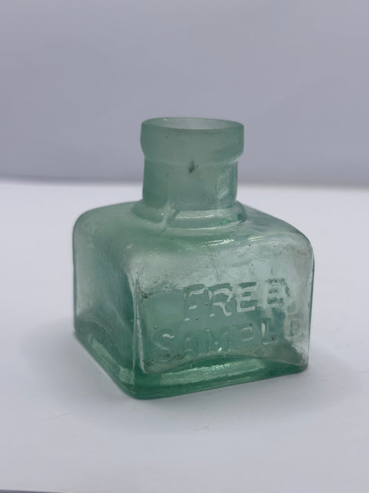Old free sample inkwell, ink bottle