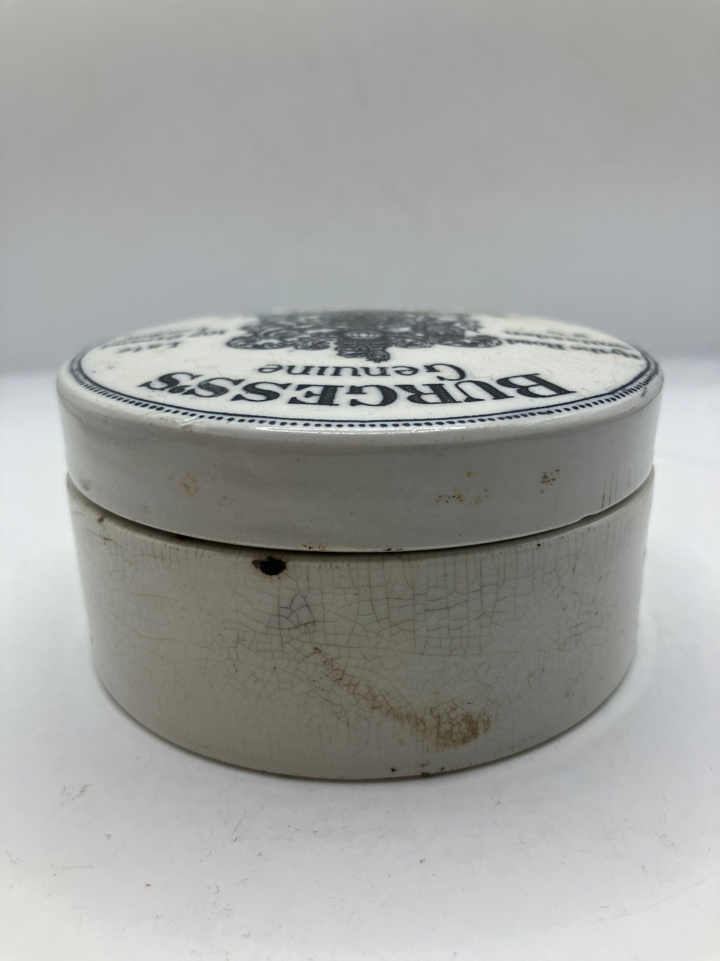 Advertising lid & base, Burgess anchovy paste