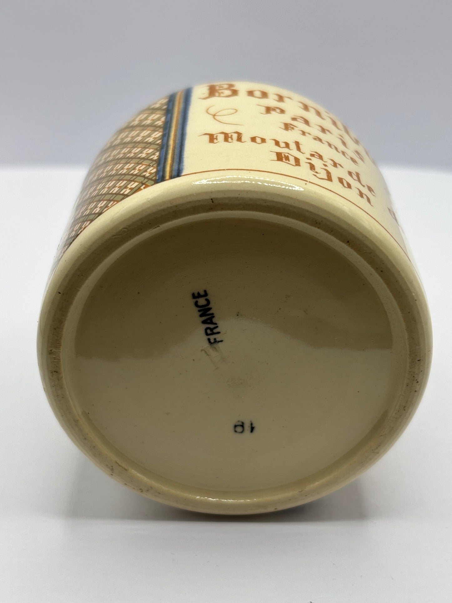 Old rare french mustard pot, Bornibus Paris. Moutarde de Dijon
