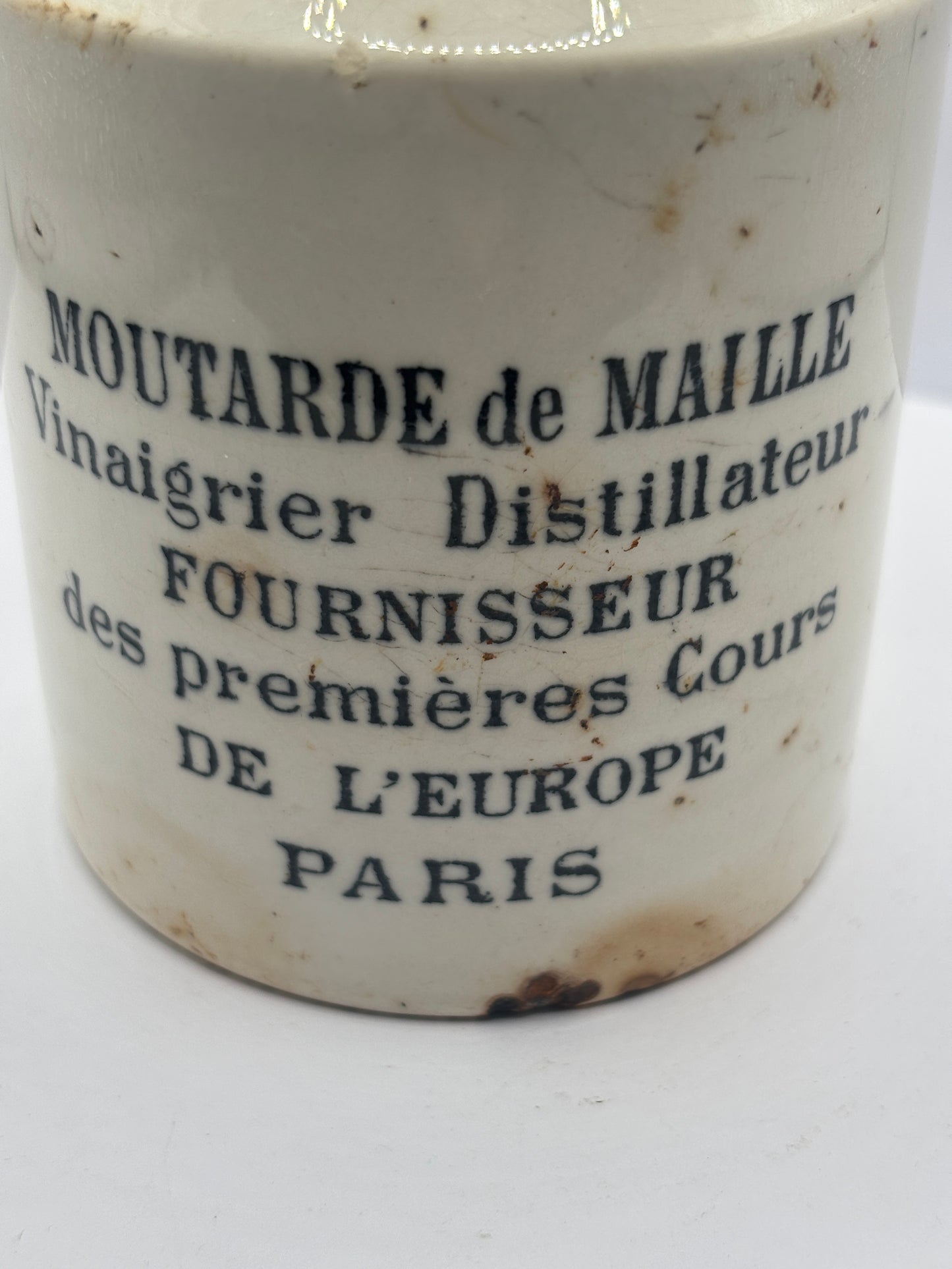 Old french mustard pot, Moutarde de maille