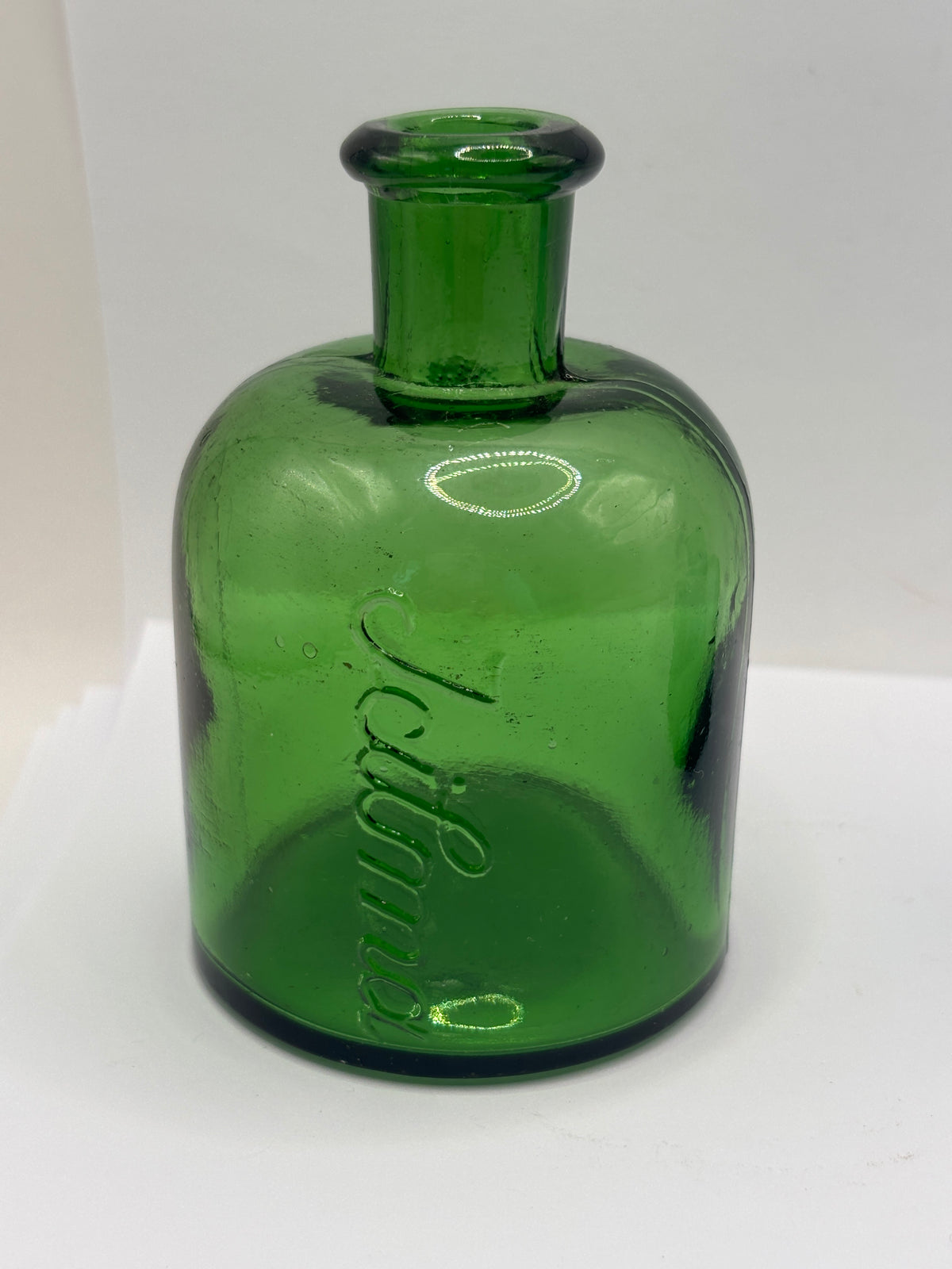 old green glass Jailma bottle
