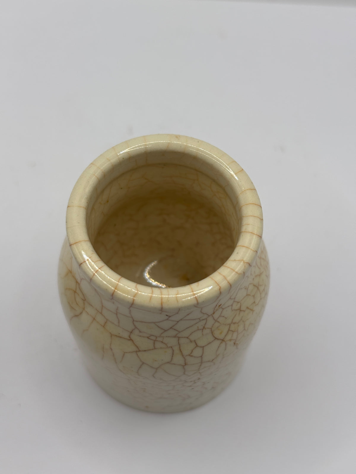 Old mini stained & crazed pot