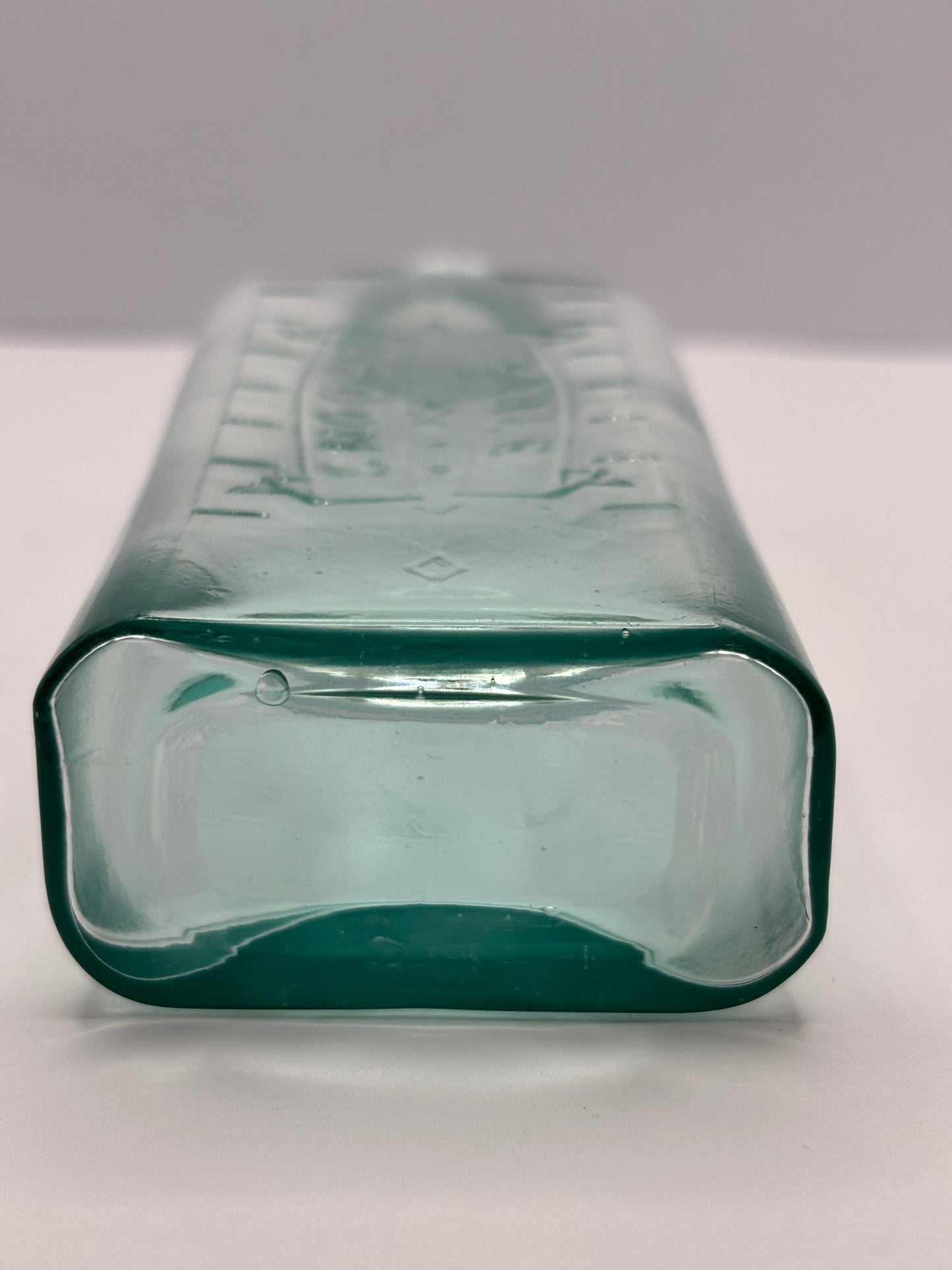 Old aqua glass Table spoons bottle