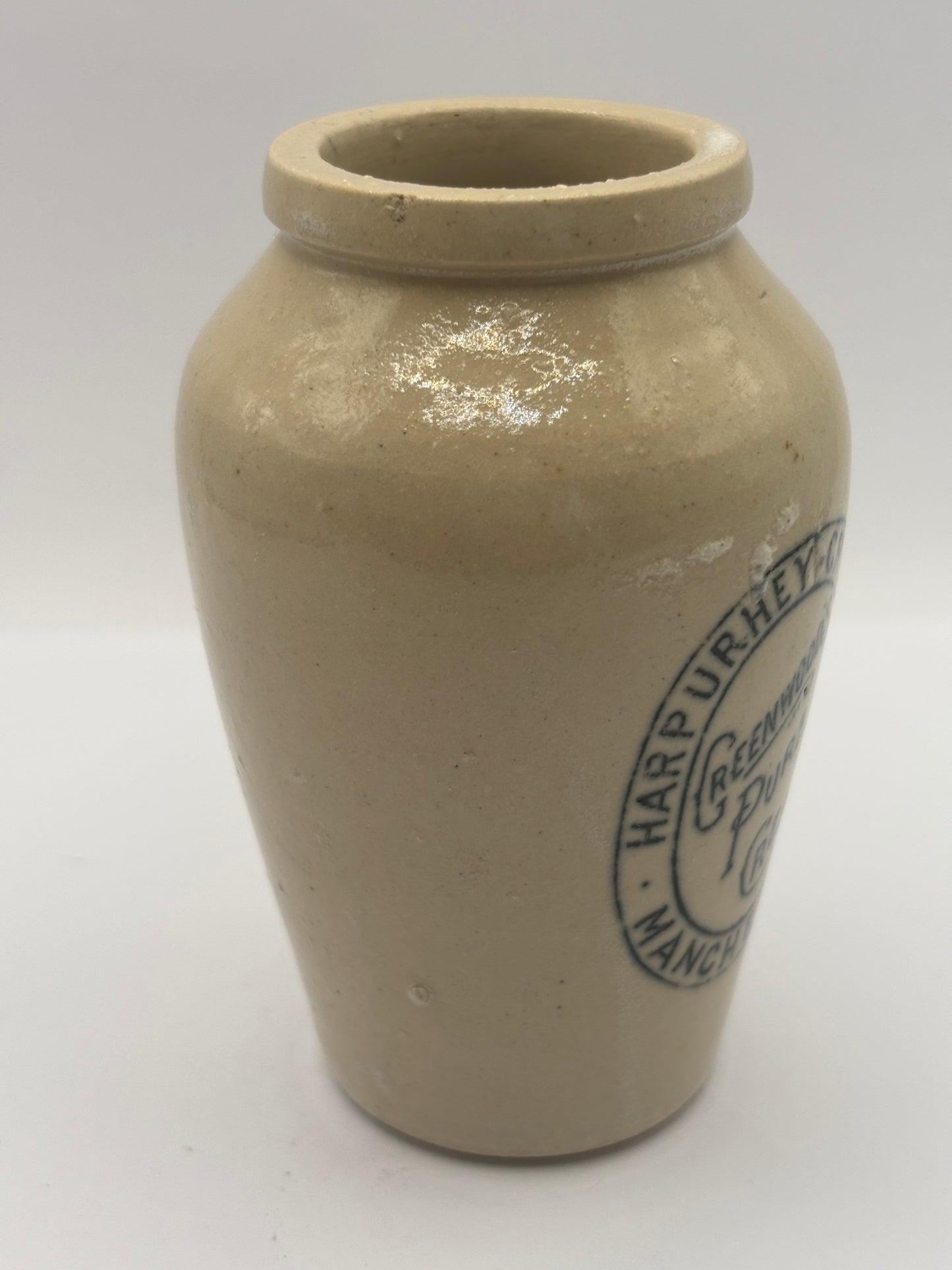 Old advertising cream pot, Harpurhey creamery Manchester