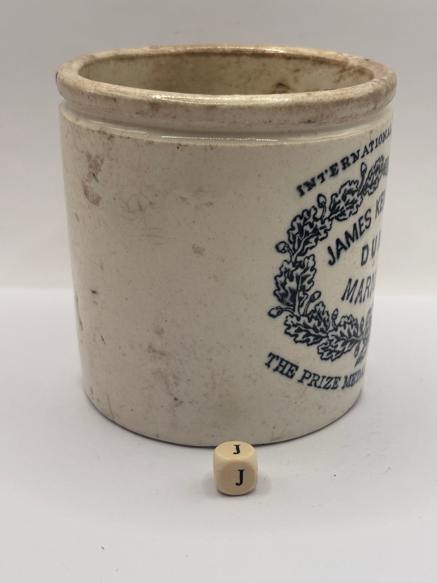 Old 1lb James Keiller Dundee marmalade Jar (J)