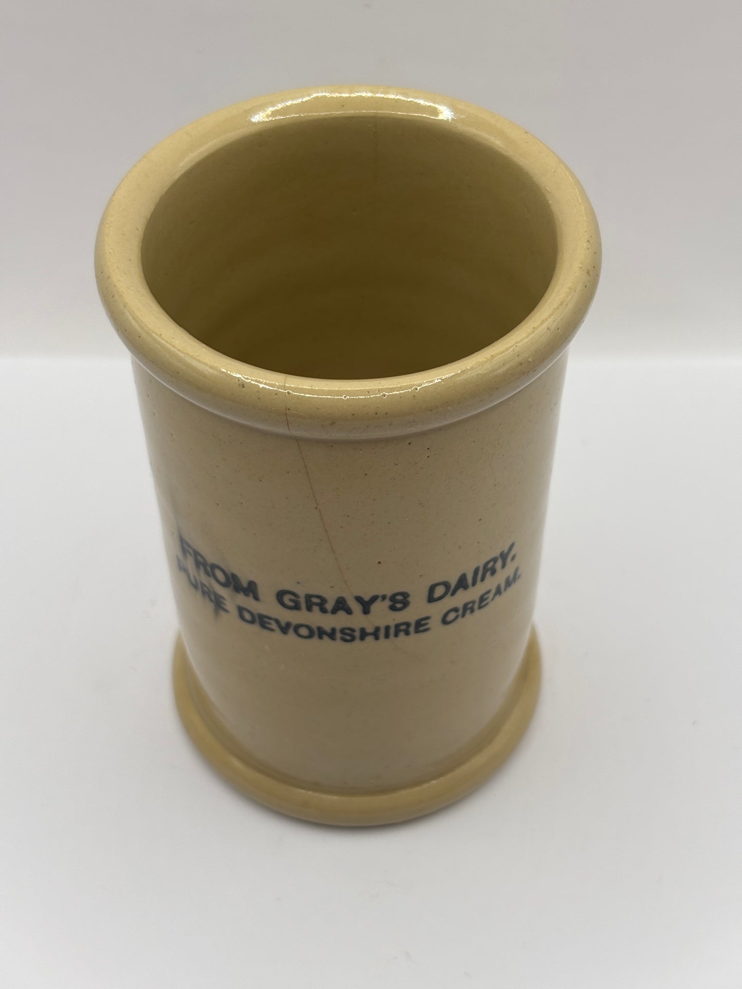Old advertising cream jar, Grays dairy Devonshire cream