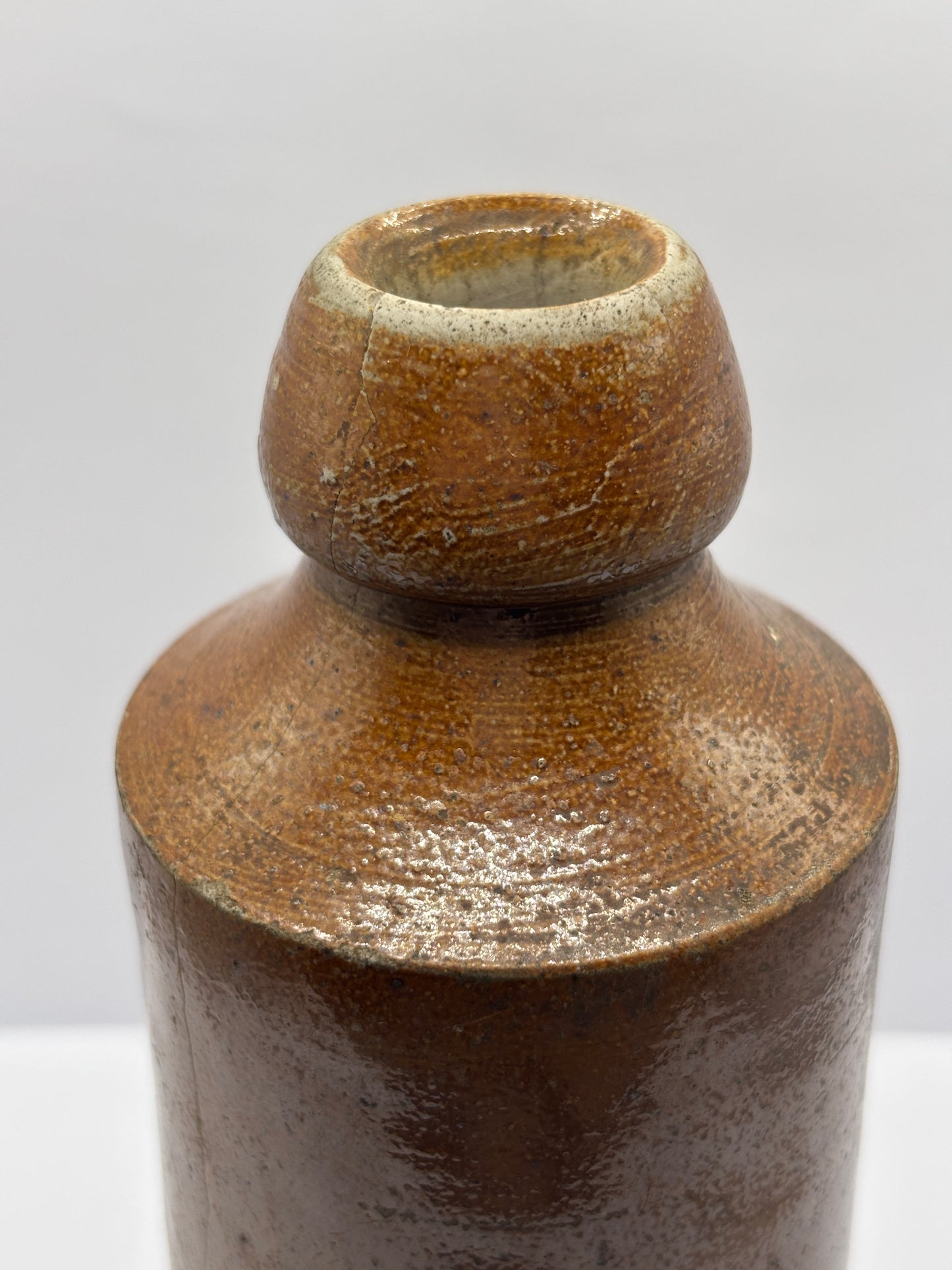 Old schweppes ginger beer bottle, damaged